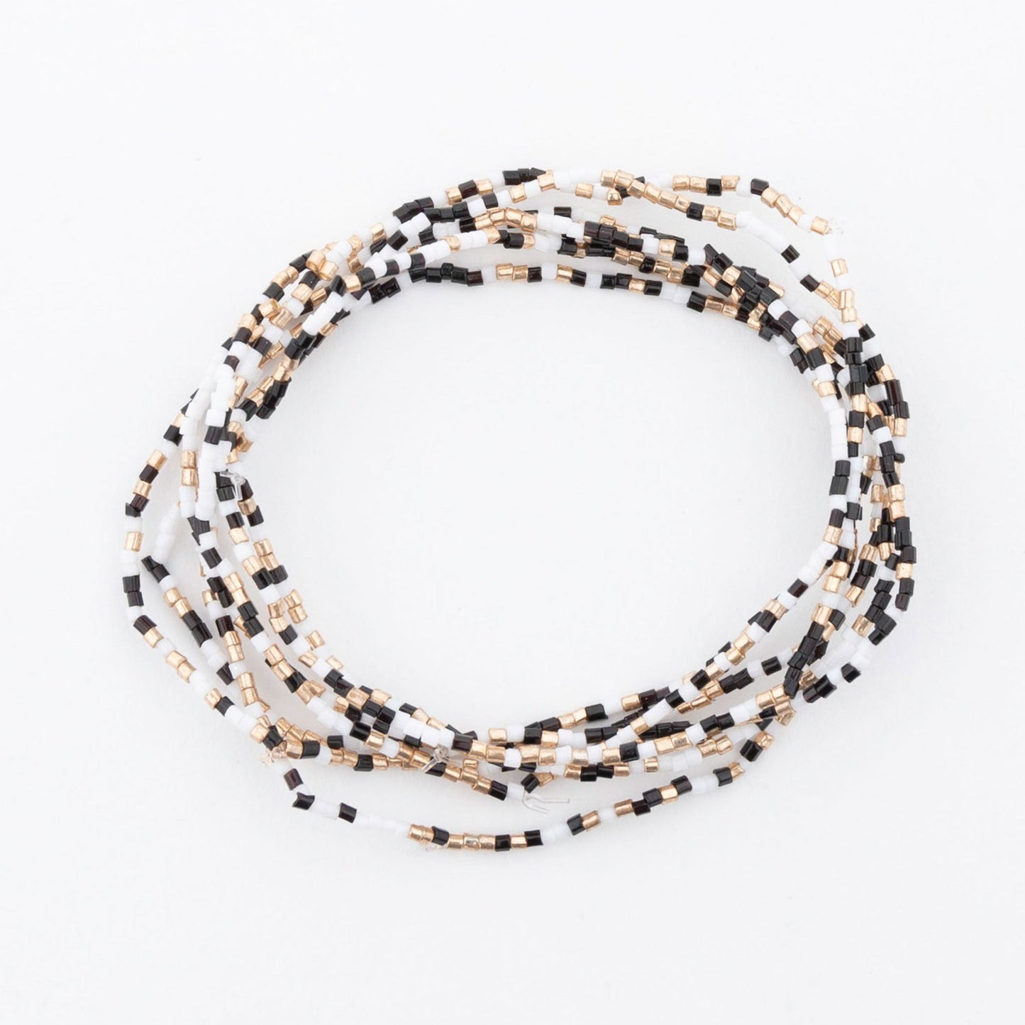 Saffron Multi Row Elastic Bead Bracelet