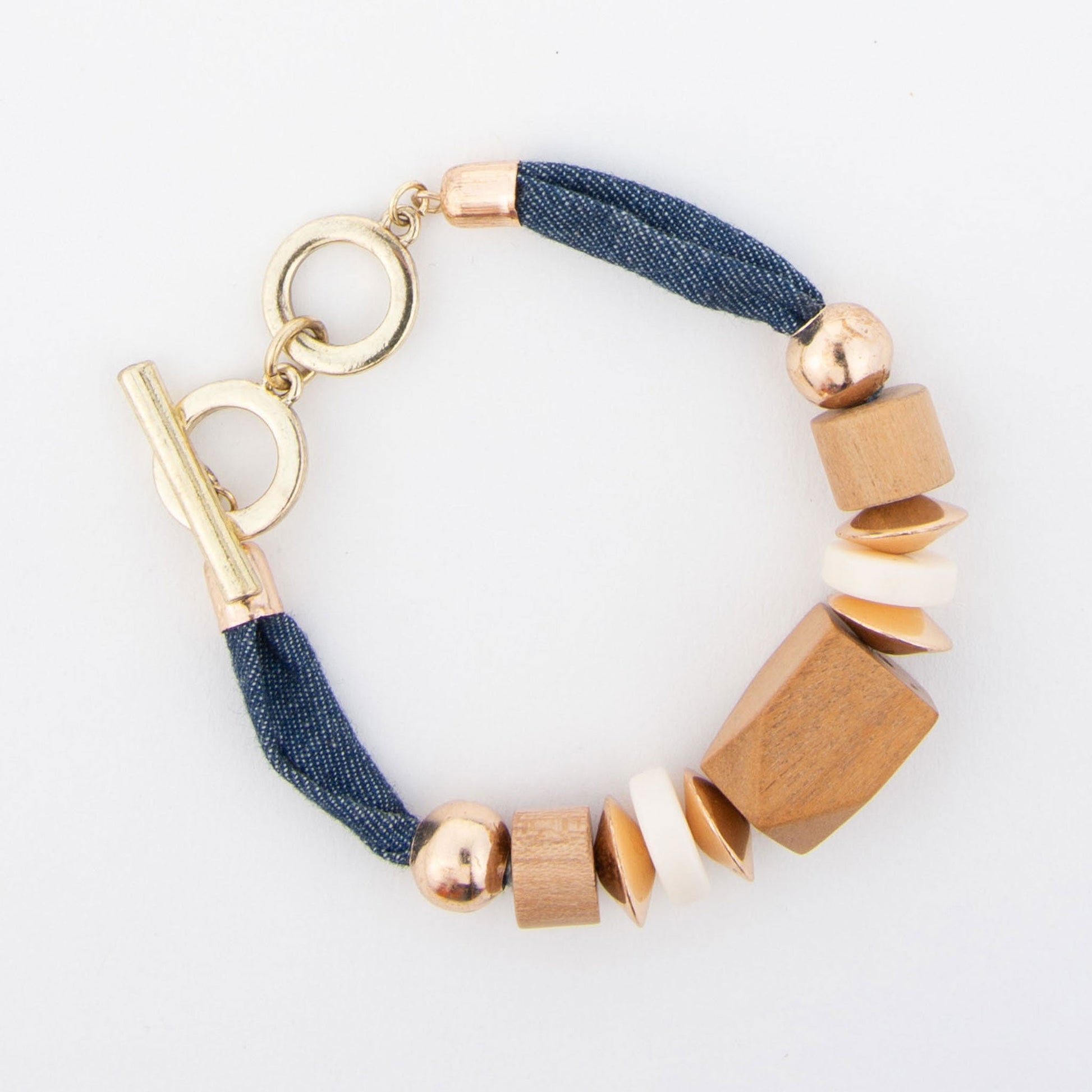 Caris Geo Wood Toggle Bracelet