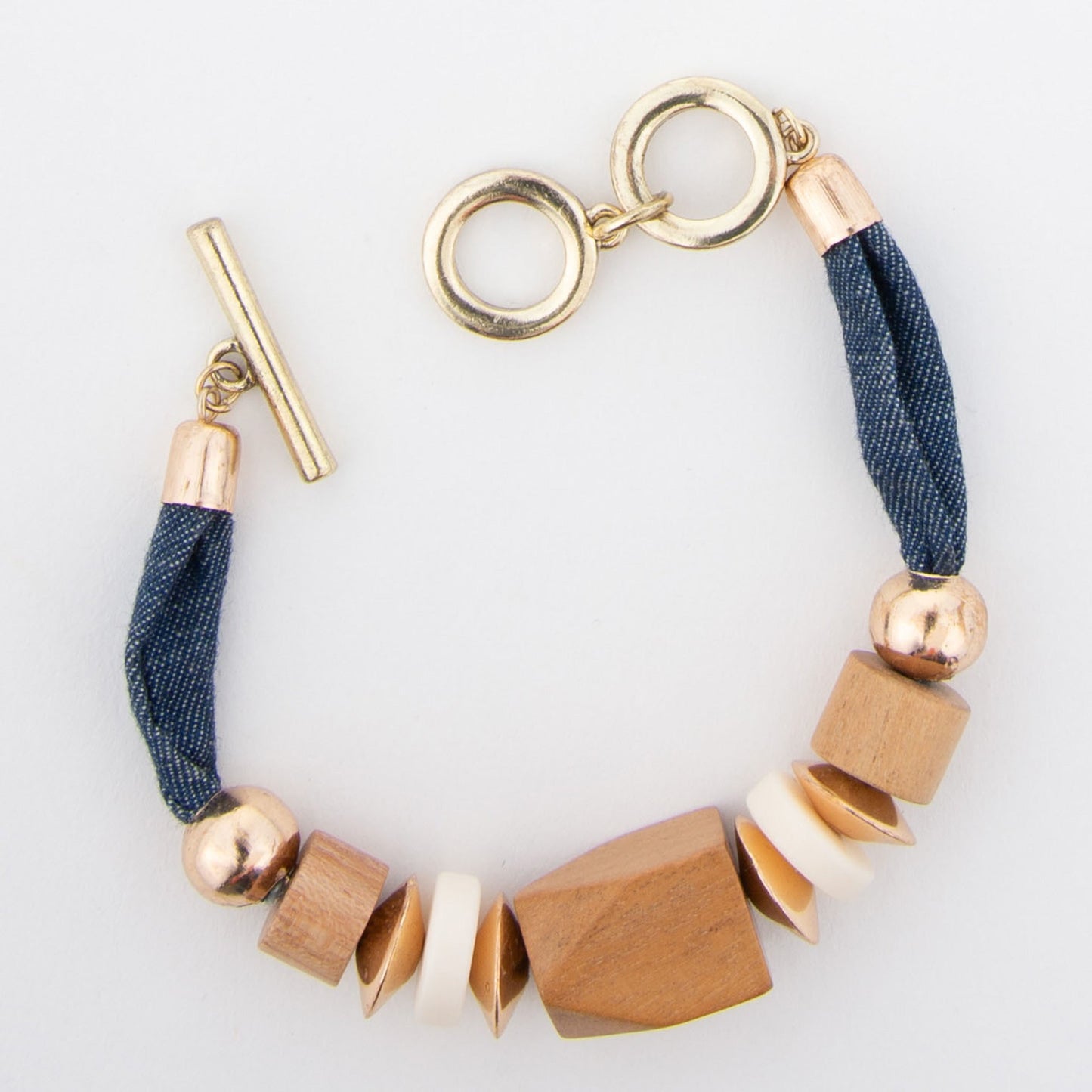 Caris Geo Wood Toggle Bracelet