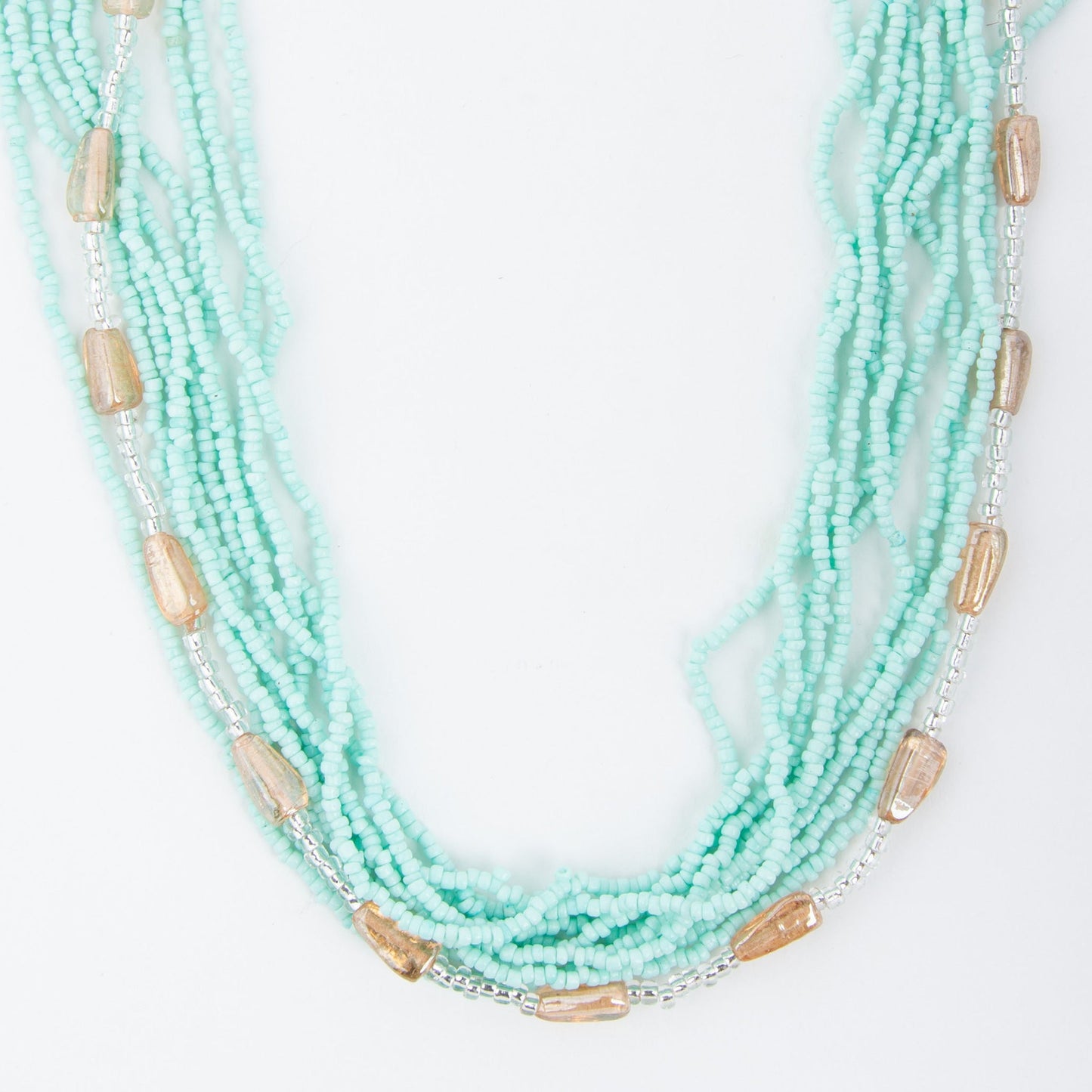 Luz Multi Row Braided Seed Bead Necklace