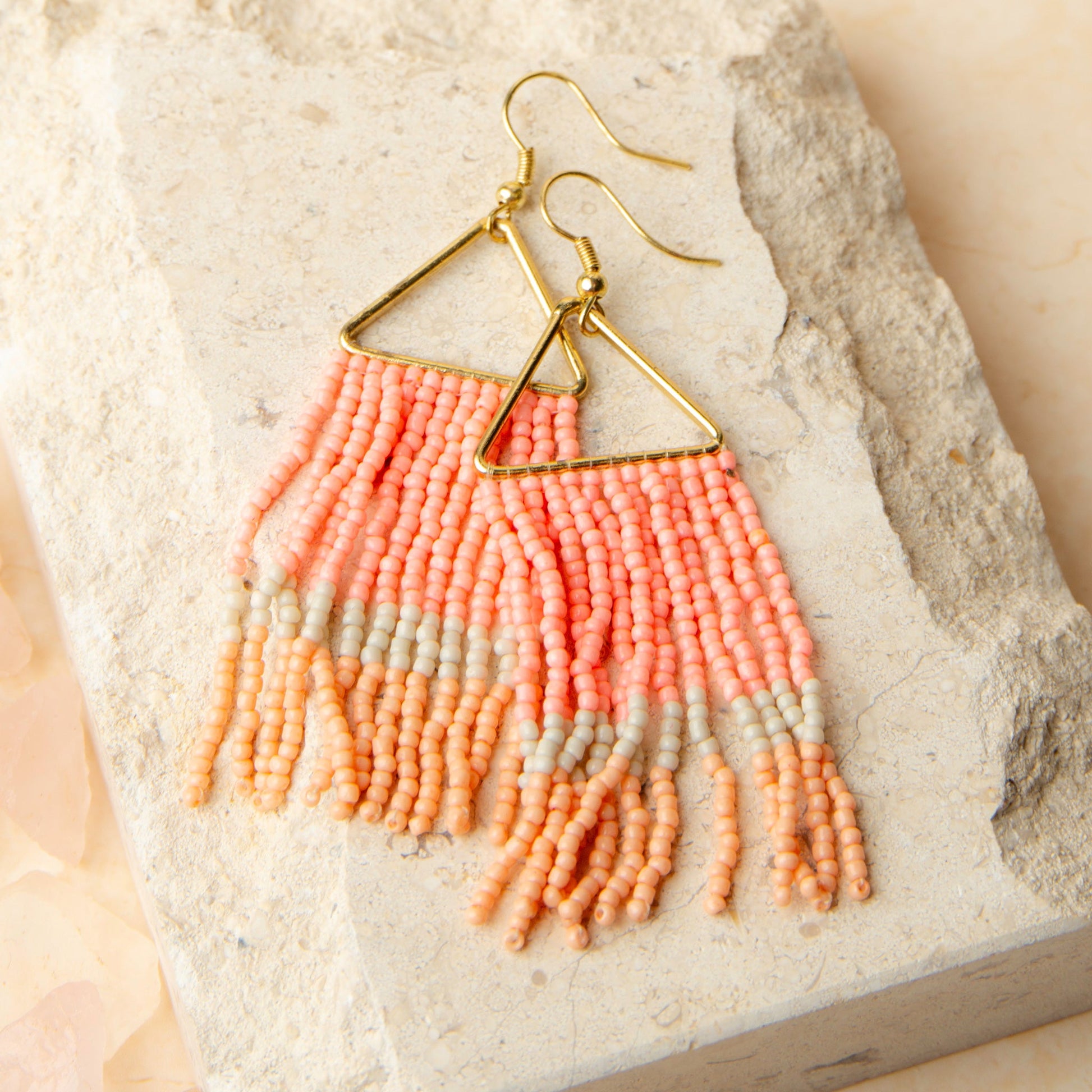 Irie Seed Bead Chandelier Earrings