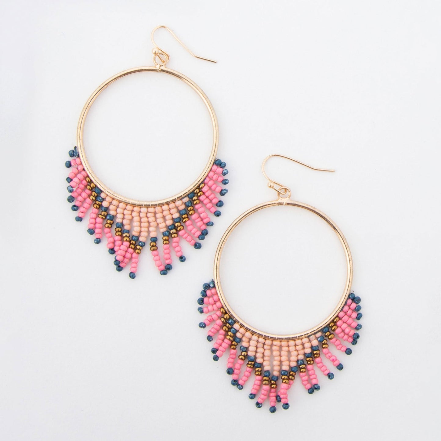 Irie Beaded Chandelier Hoop Drop Earrings