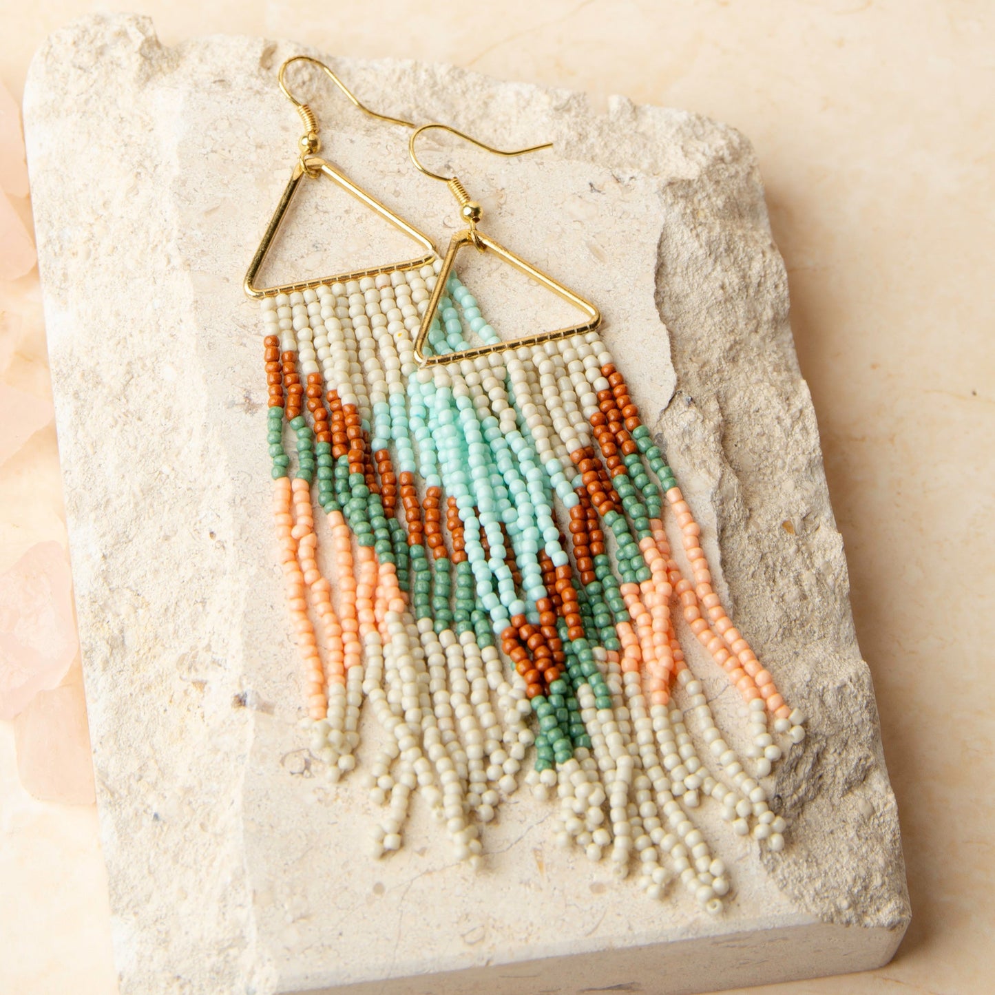 Irie Seed Bead Chandelier Earrings