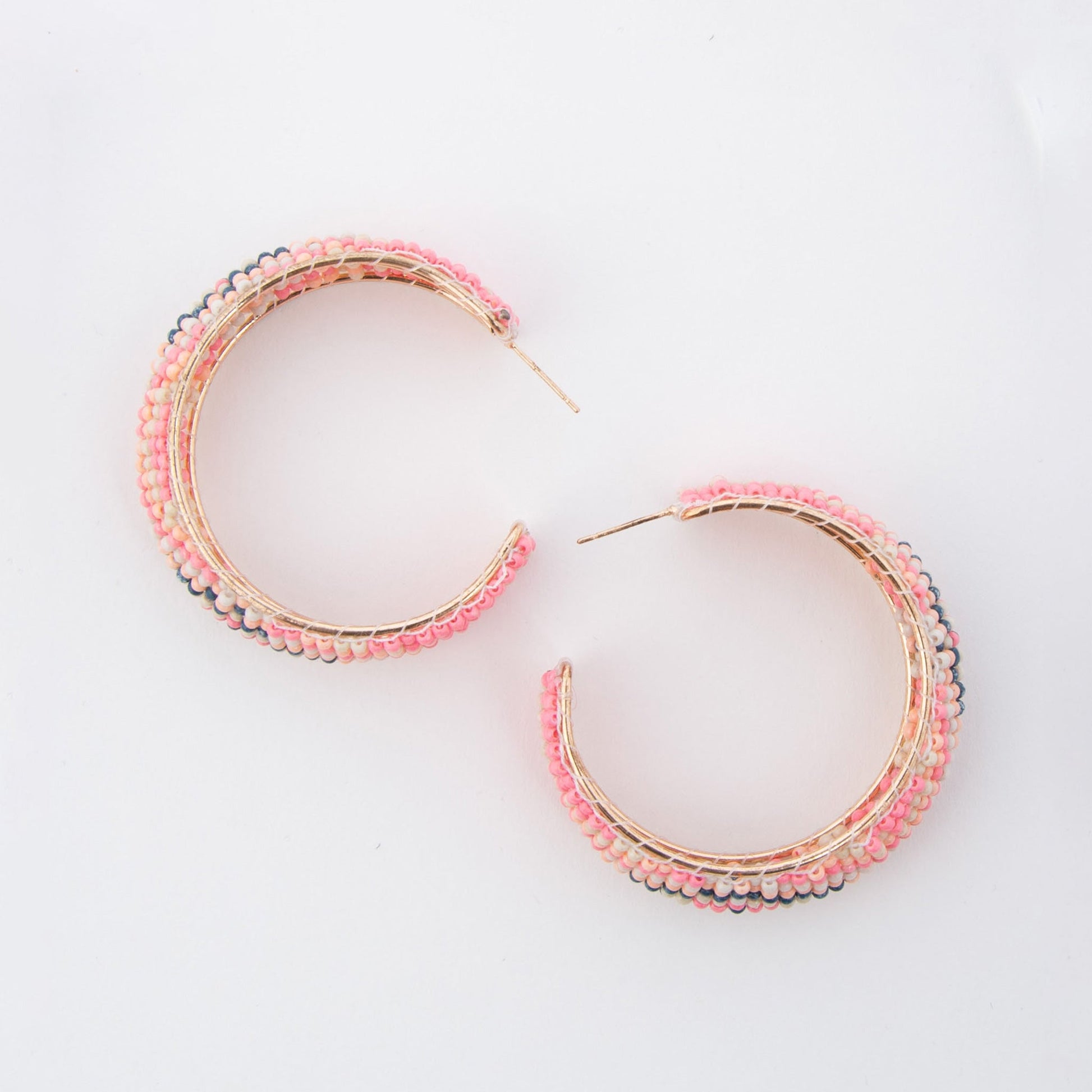 Irie Beaded C Hoop Earrings