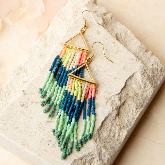 Irie Seed Bead Chandelier Earrings