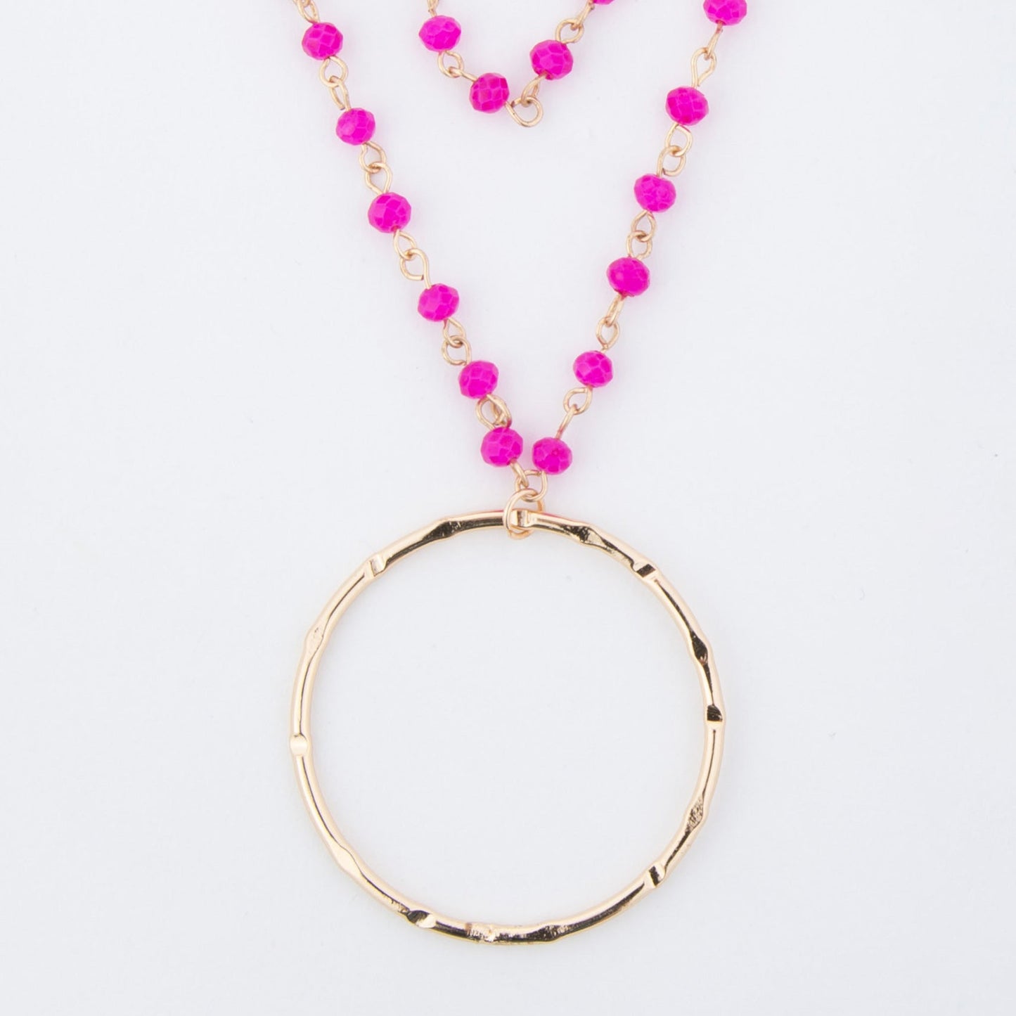 Malia Beaded Ring Pendant Necklace