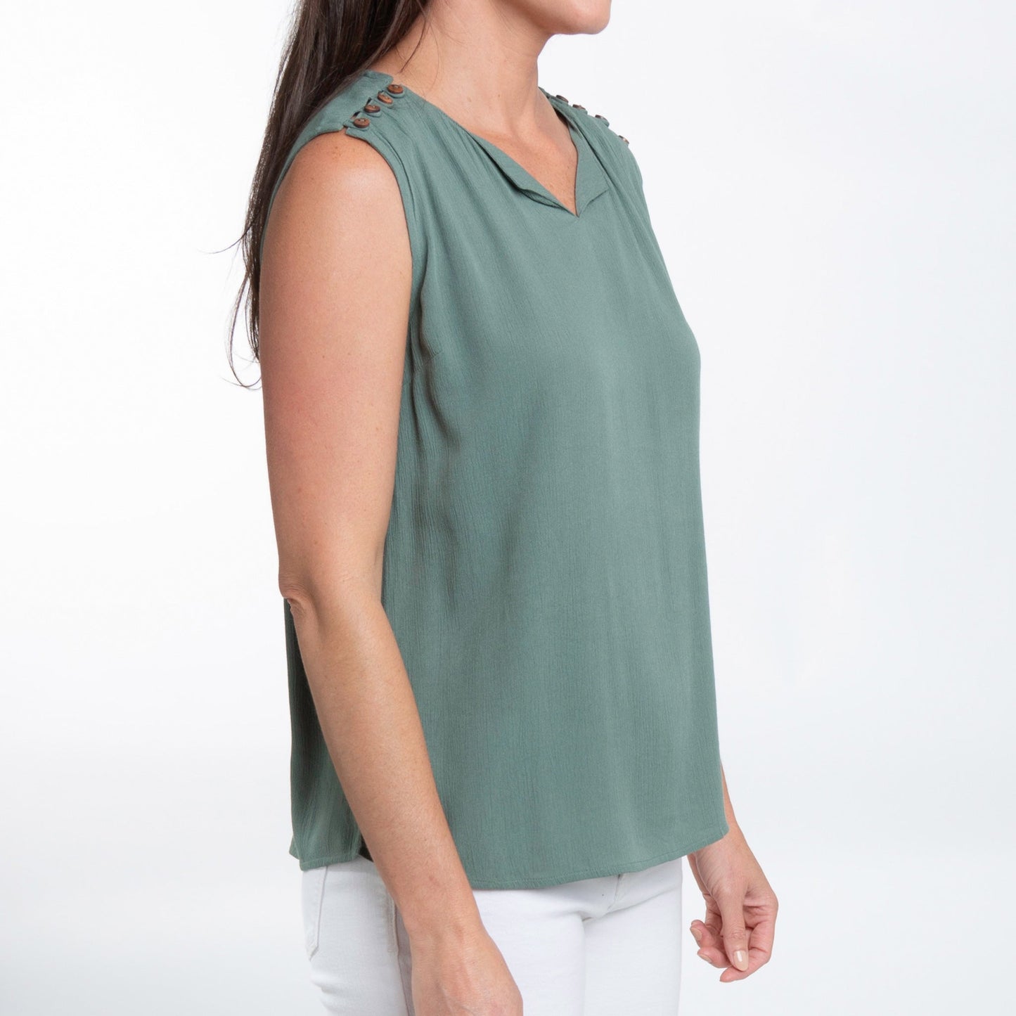 Nika Sleeveless V-Neck Blouse