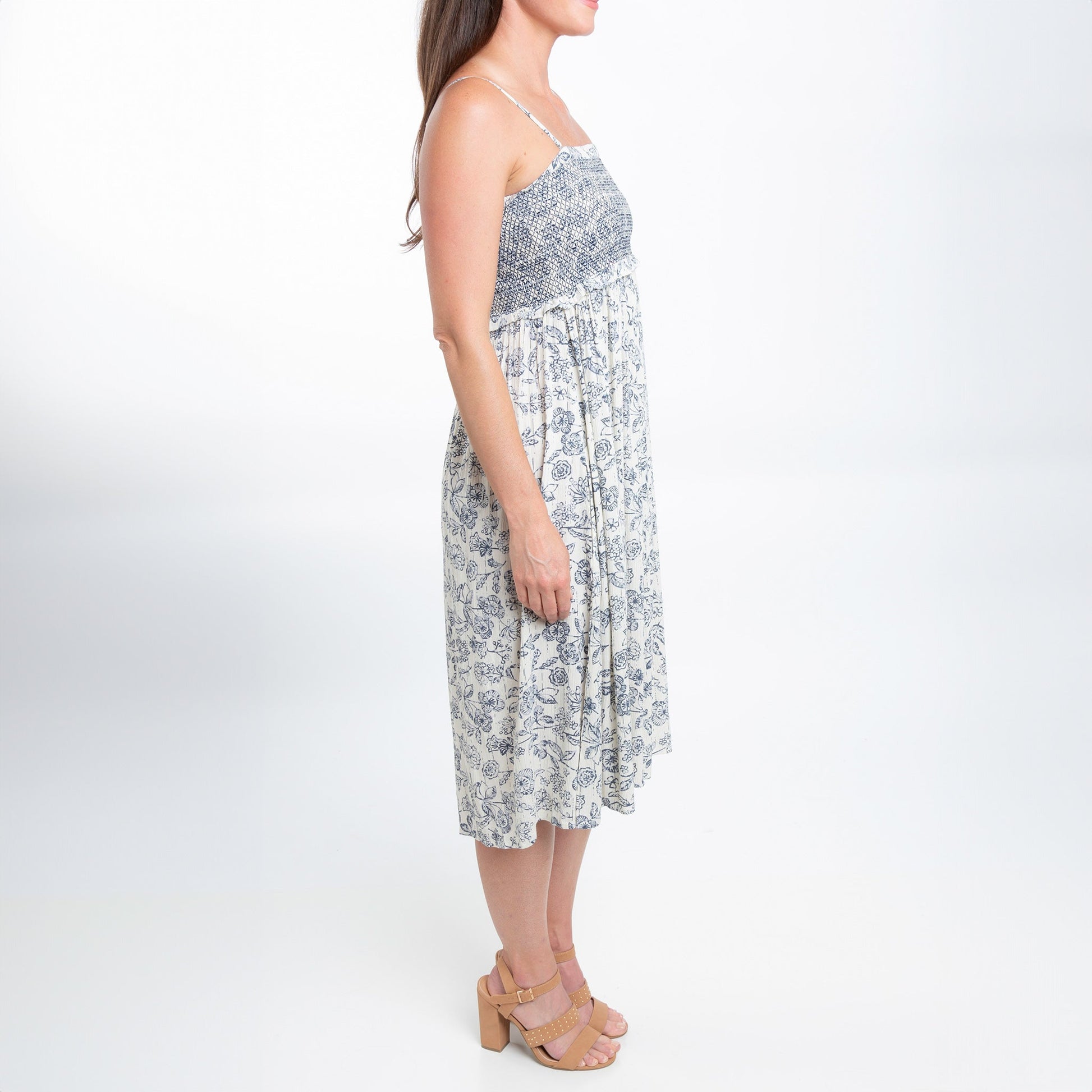 Sarai Smocked Midi Dress