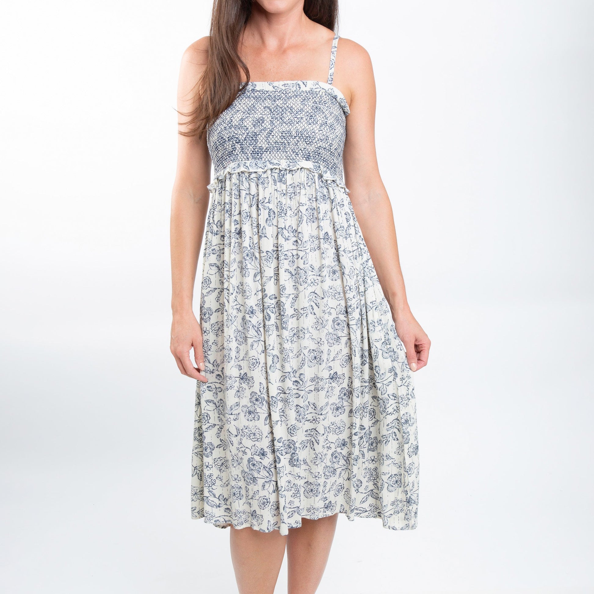 Sarai Smocked Midi Dress