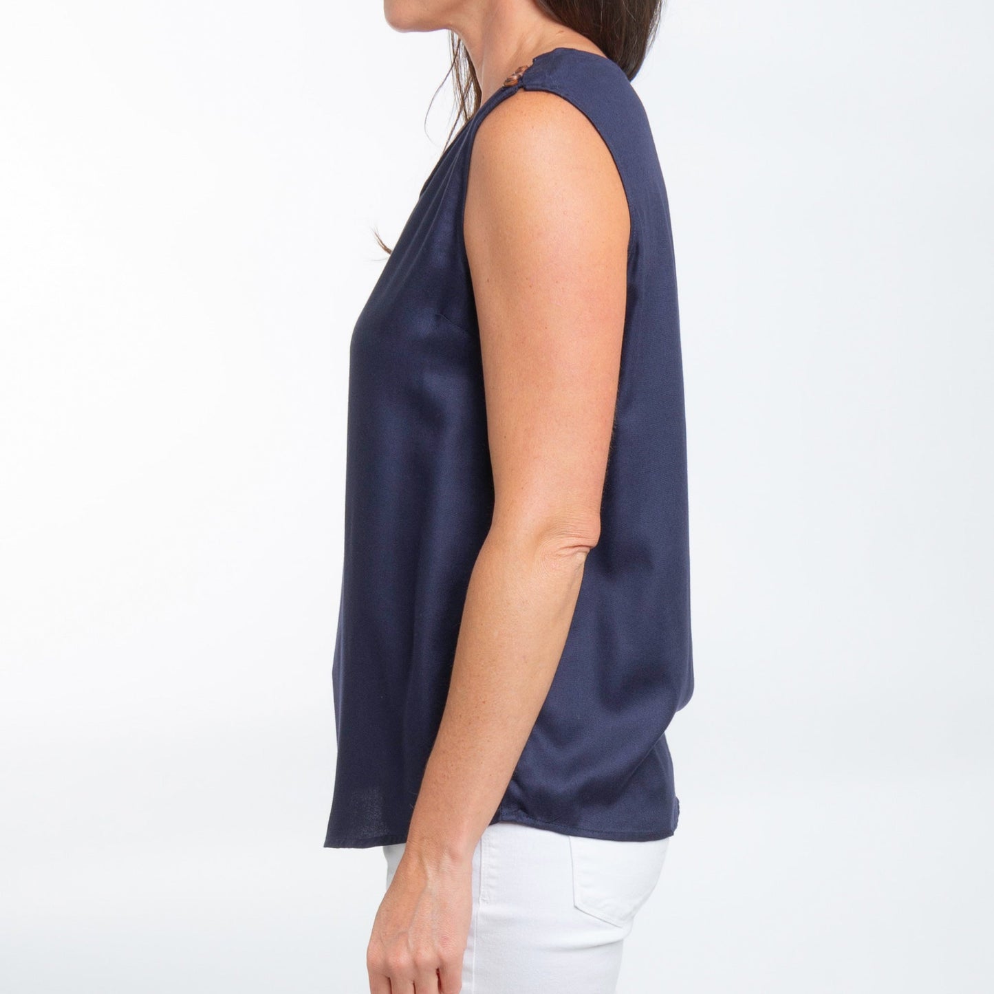 Casey Sleeveless V-Neck Blouse