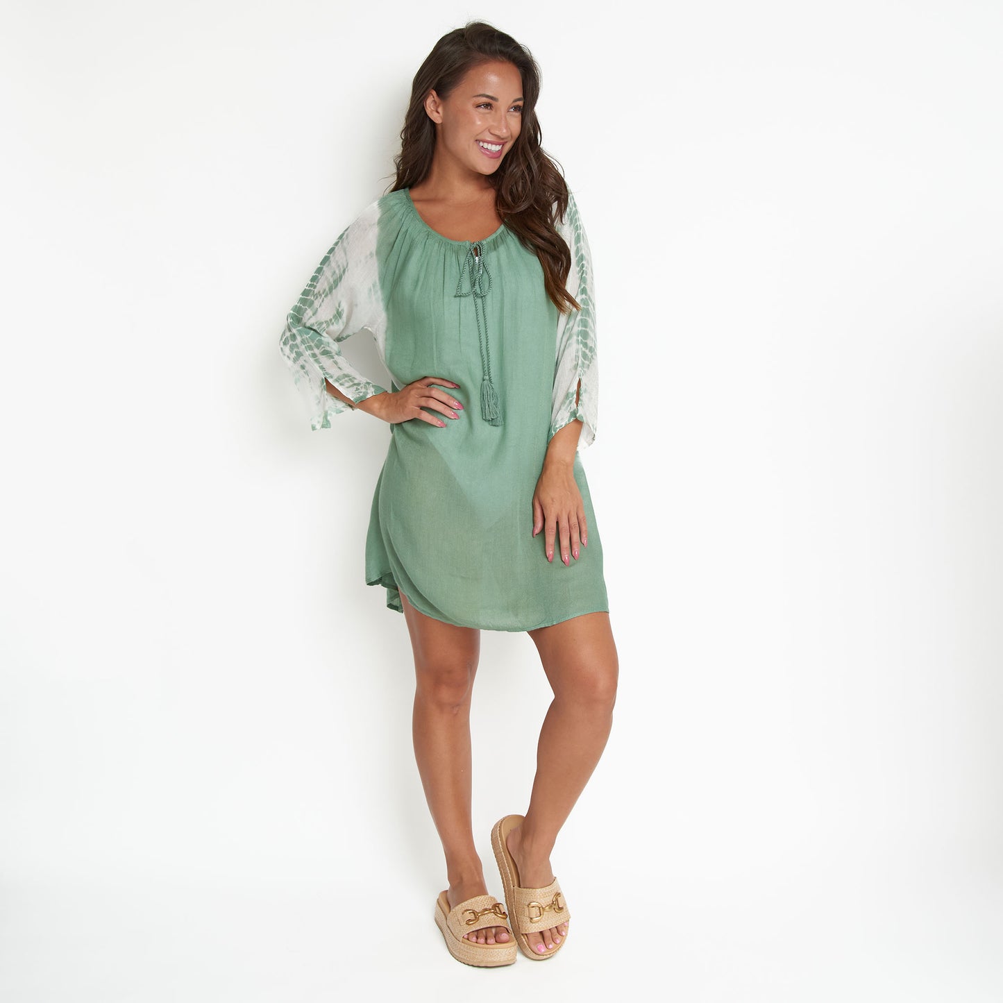 Larsa Raglan Tie Dye Cover Up