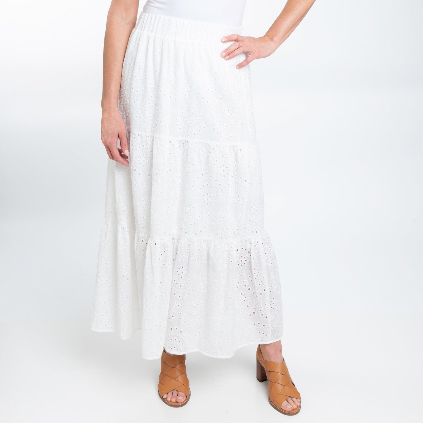 Solange Eyelet Maxi Skirt