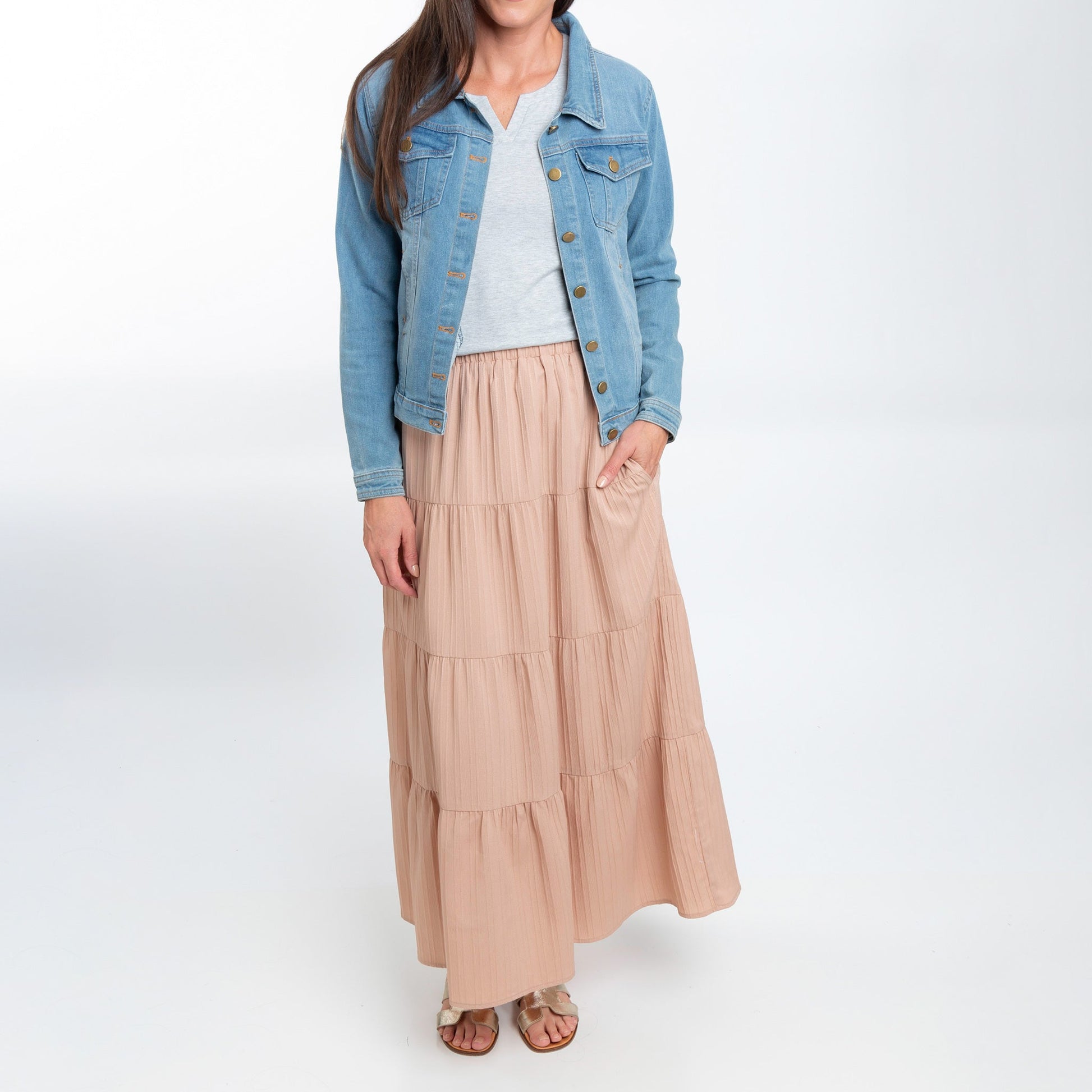 McKay Tiered Maxi Skirt