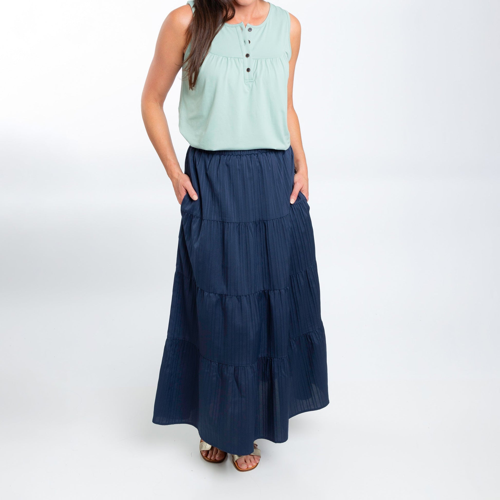 McKay Tiered Maxi Skirt