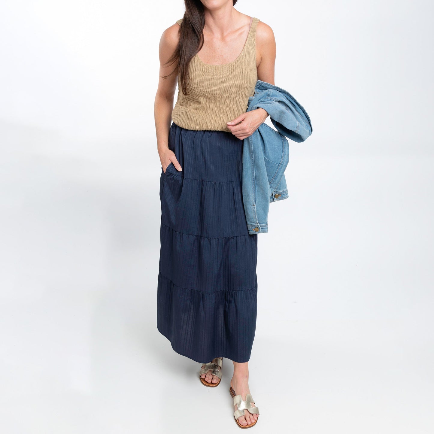 McKay Tiered Maxi Skirt