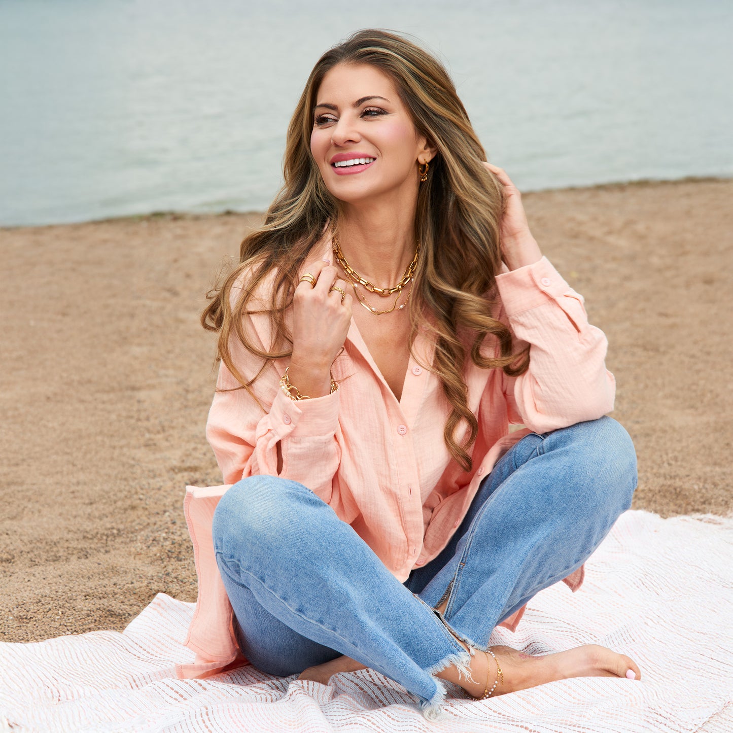 Aaliyah Gauze Button Up Top