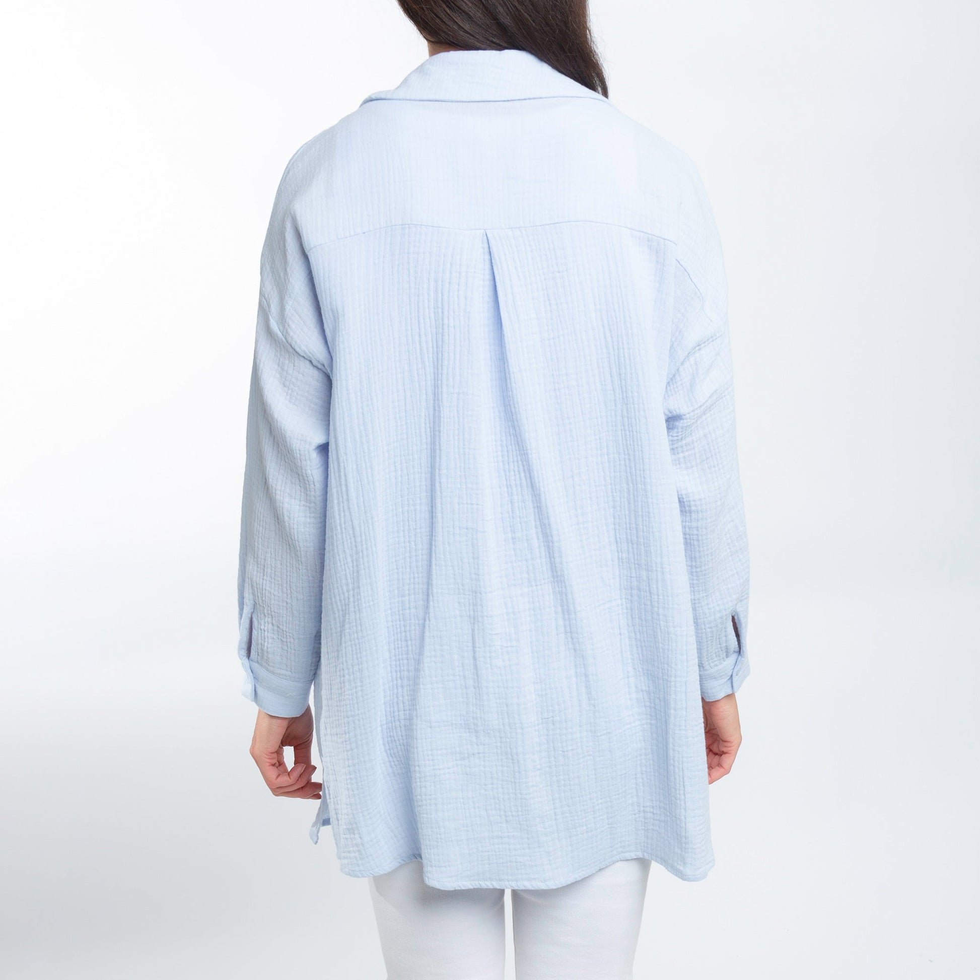 Aaliyah Gauze Button Up Top