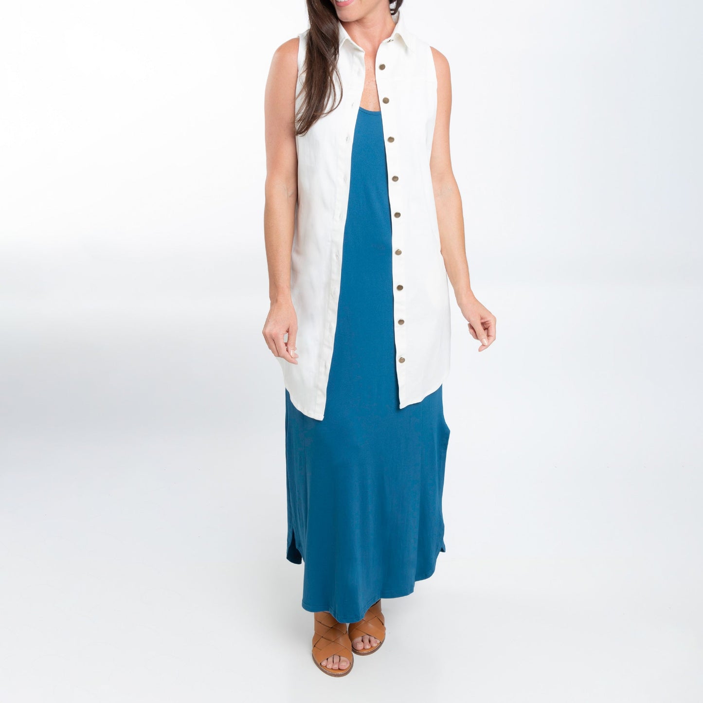 Tamar Sleeveless Duster Dress