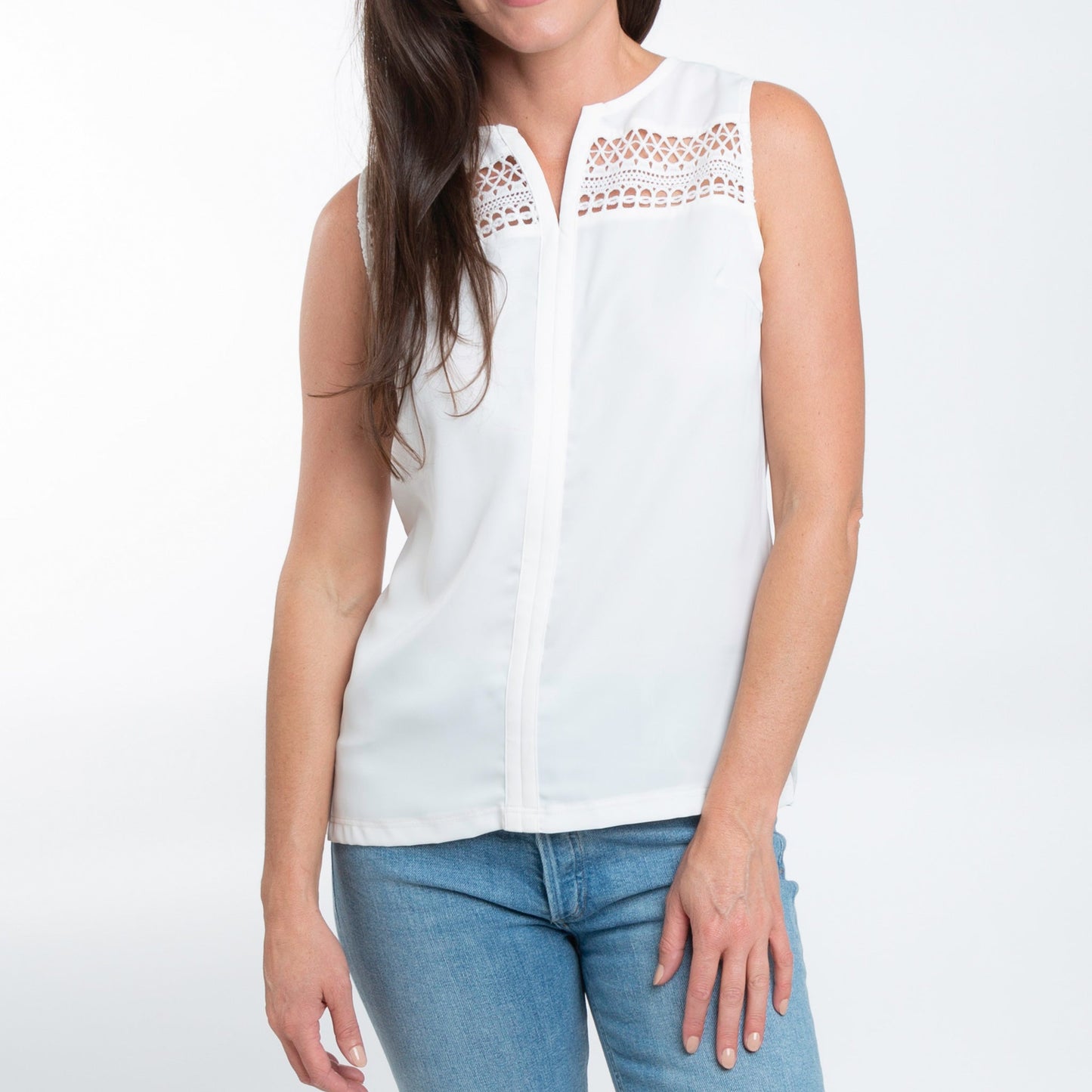 Indie Sleeveless V-Neck Blouse