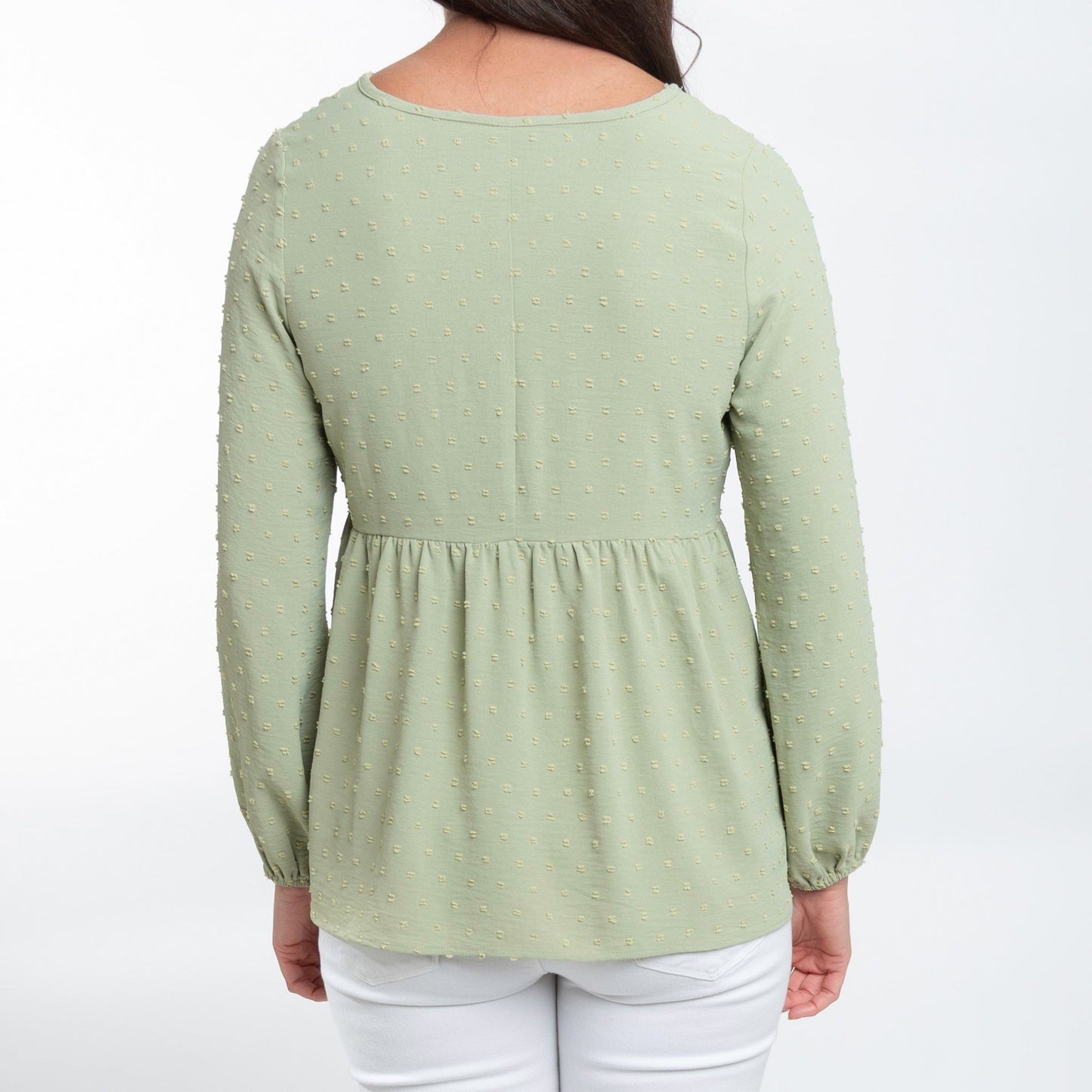 Kyra Swiss Dot Babydoll Blouse