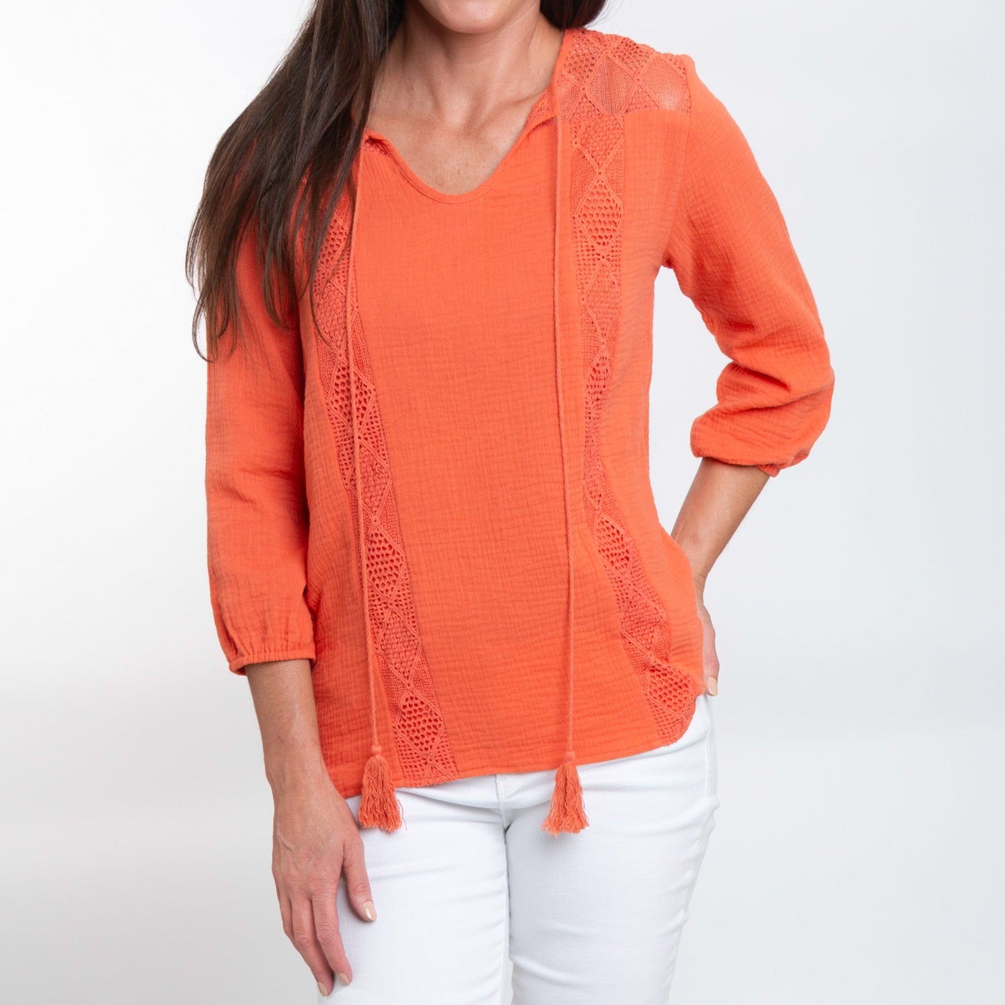 Larisa Gauze Tie Top