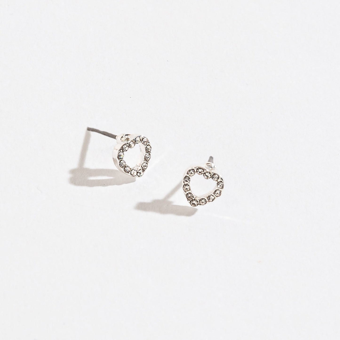 Pave Heart Earsense Earrings