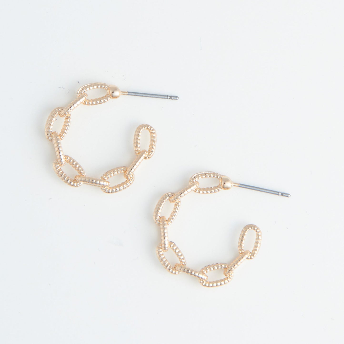Gold Chain Link Hoop Ear Sense Earrings