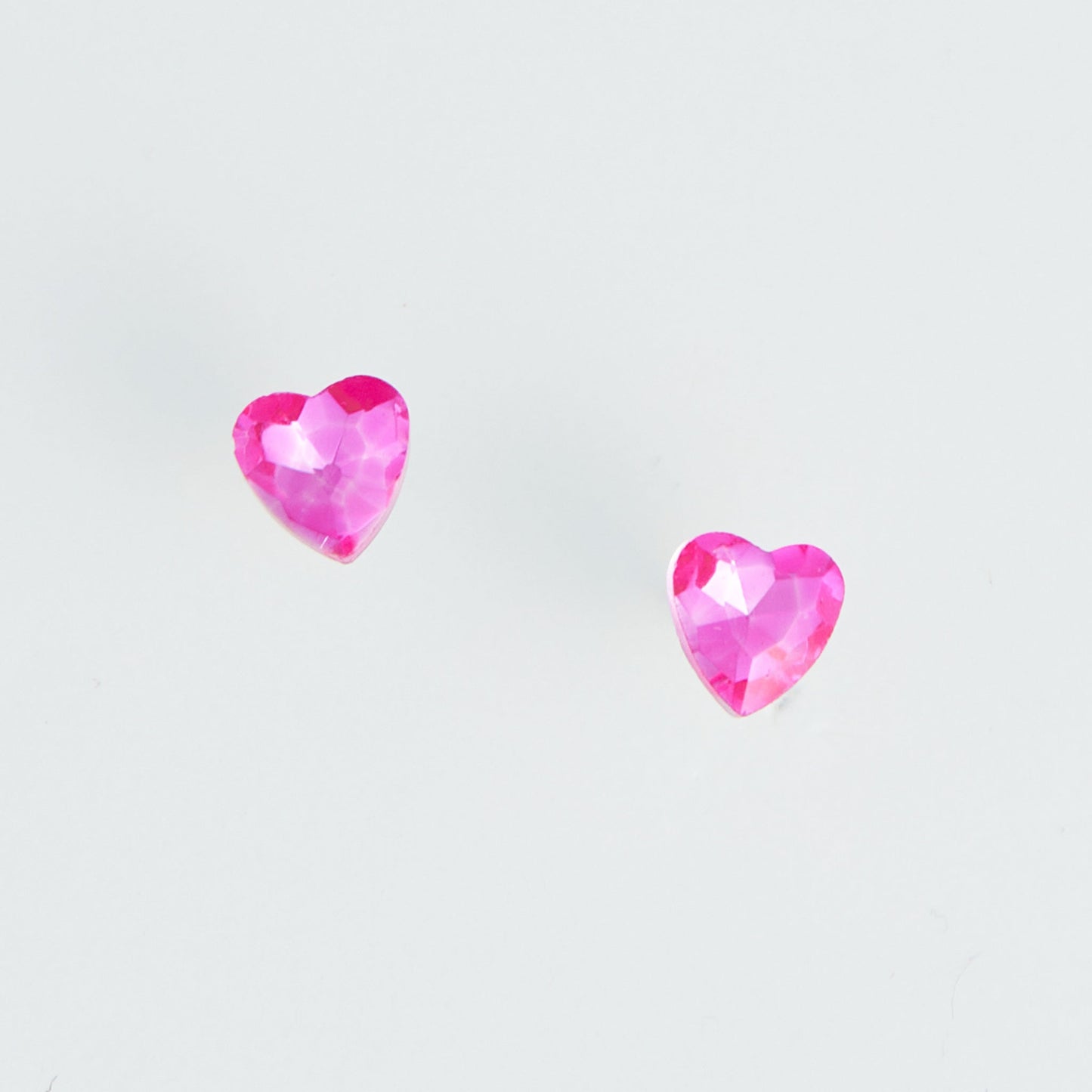 Pink Crystal Heart Ear Sense Earrings