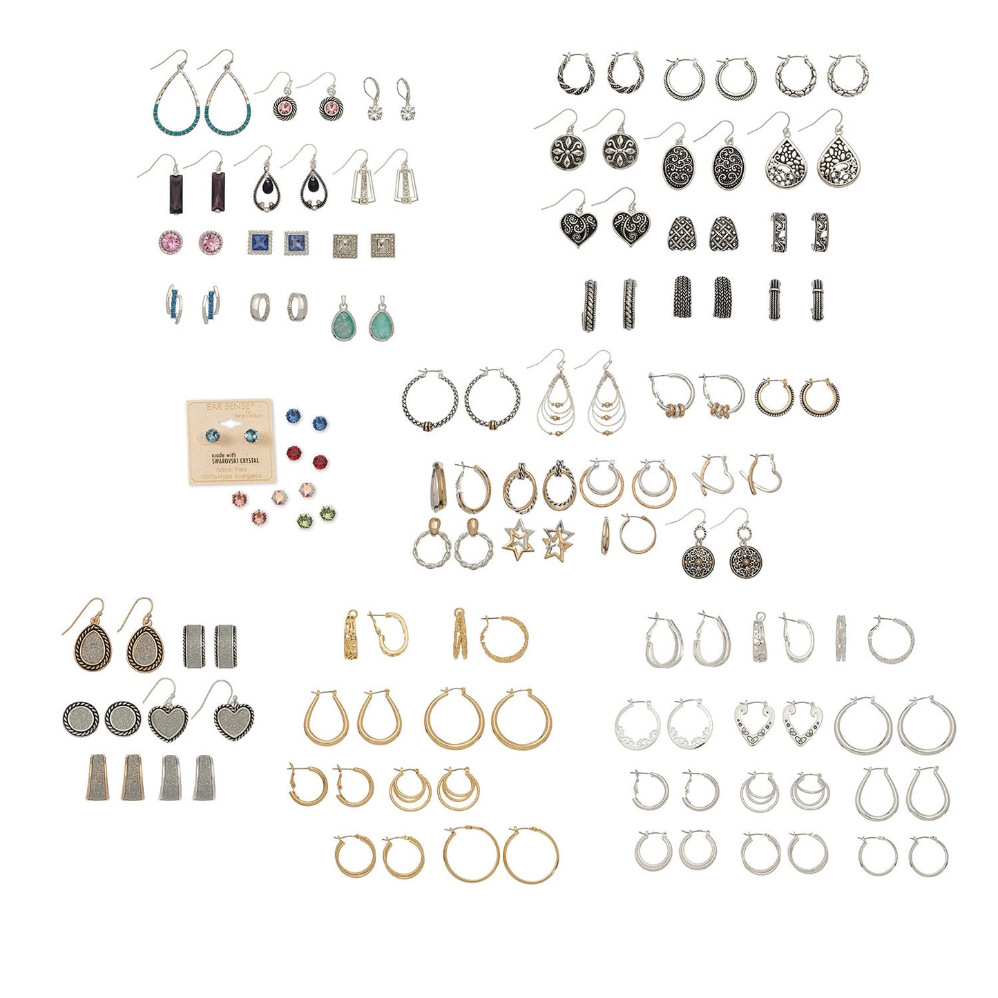 72Pc Es Nickel Free Earring Asst
