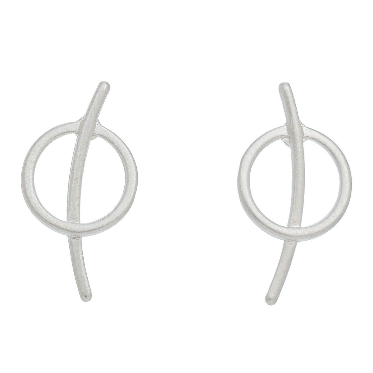 Circle Arch Stud Bud Earrings