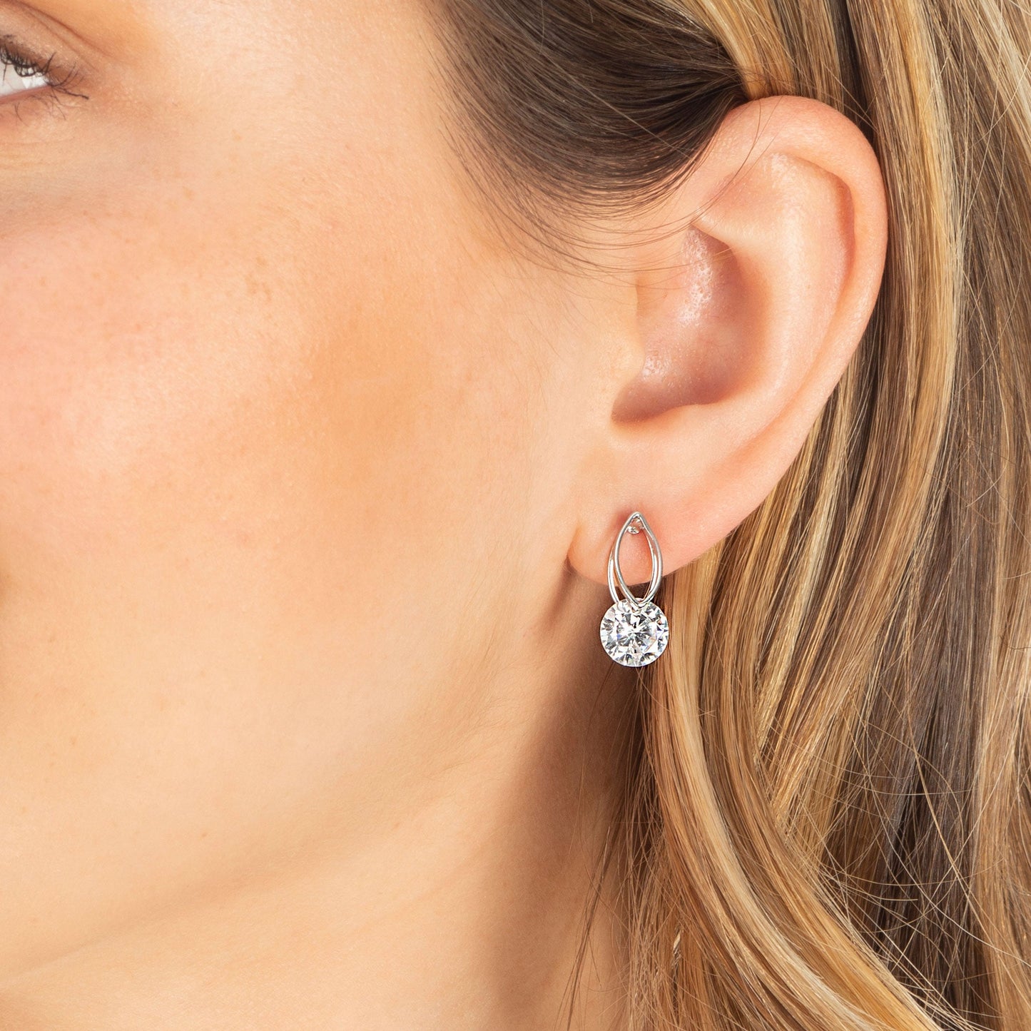 Dazzlers Cz Pe Sil Oval W/Stone