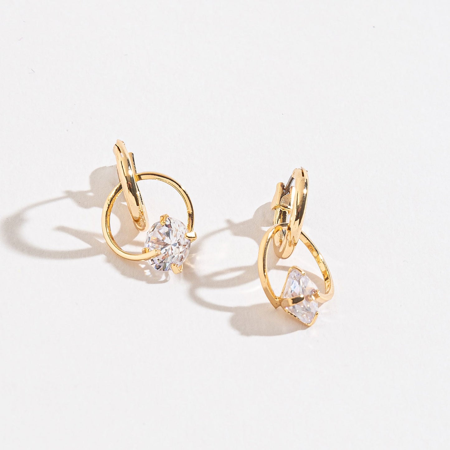 Circle Hoop Drop Dazzler Earrings
