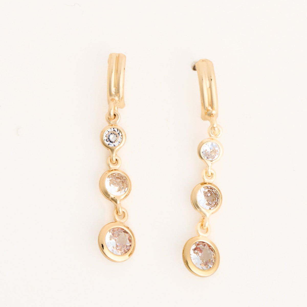 Graduated Cubic Zirconia Drop Dazzler Earrings