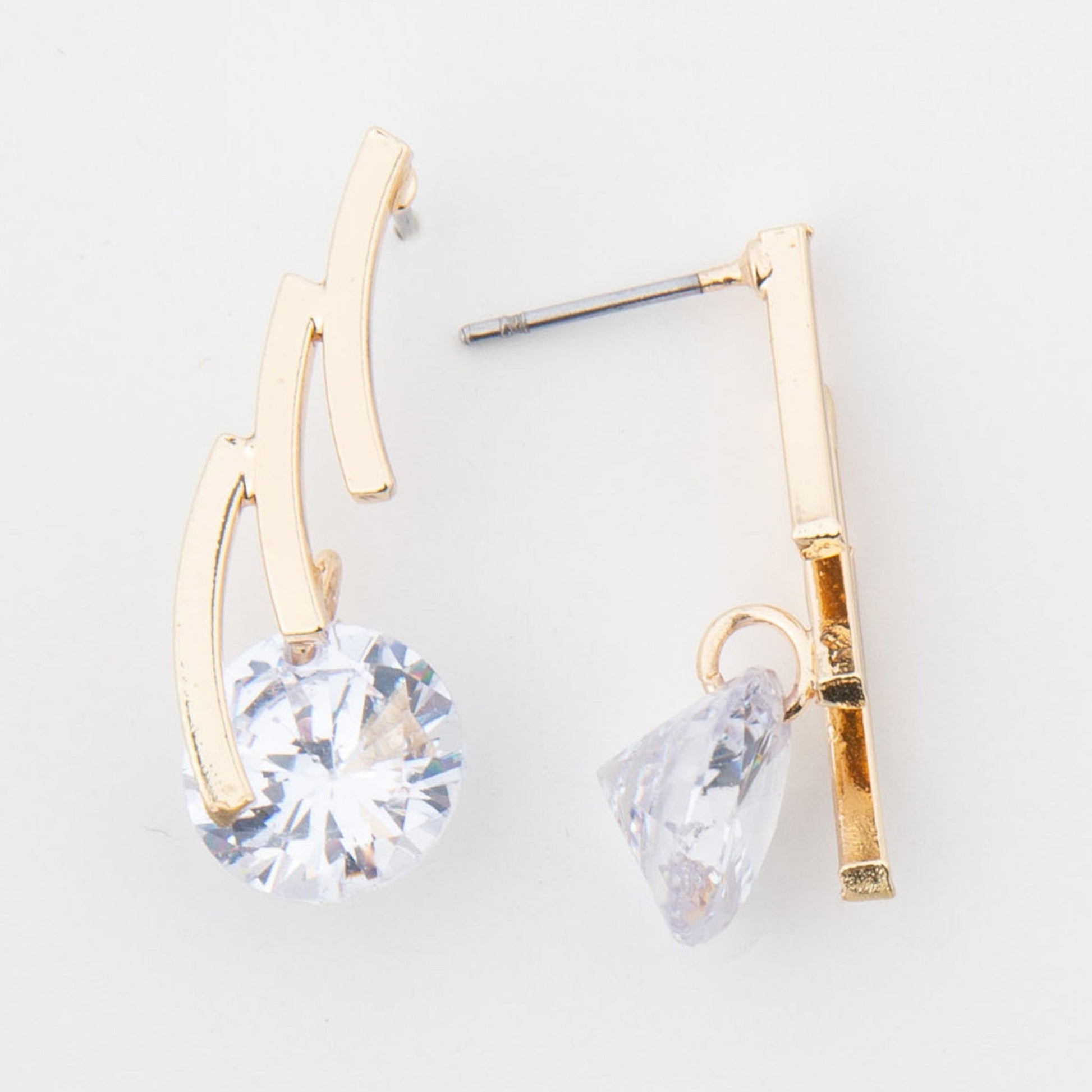 Linked Bar Cubic Zirconia Dazzler Drop Earrings