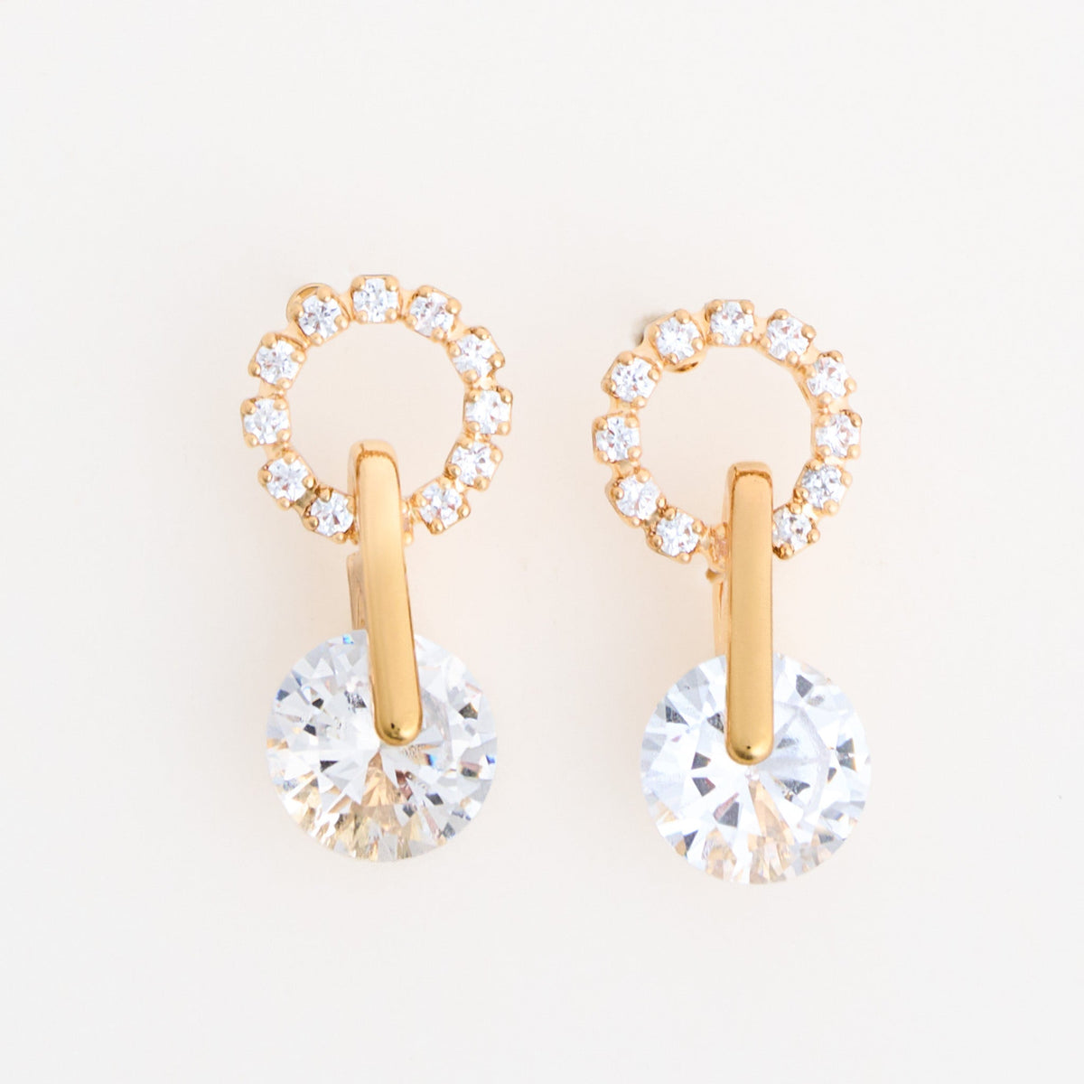 Open Circle Pave Cubic Zirconia Dazzler Earrings
