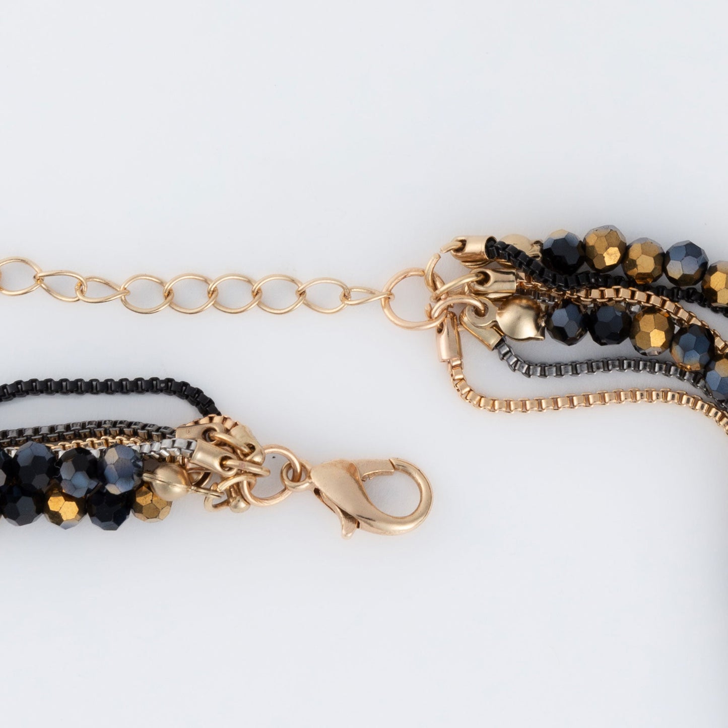 a gold necklace chain lobster clasp closure