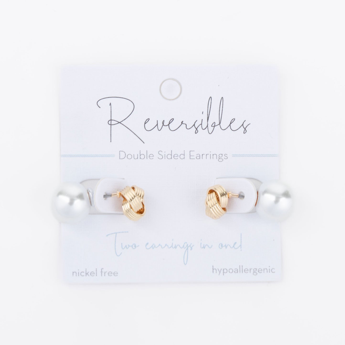 Pearl & Knot Reversible Earrings