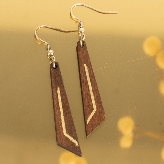Samira Triangle Wood Earrings