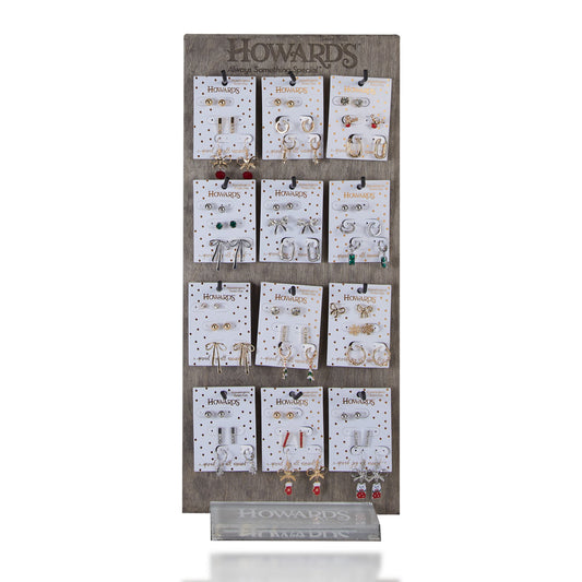 24 Piece Holiday Earring Trio Unit with Display