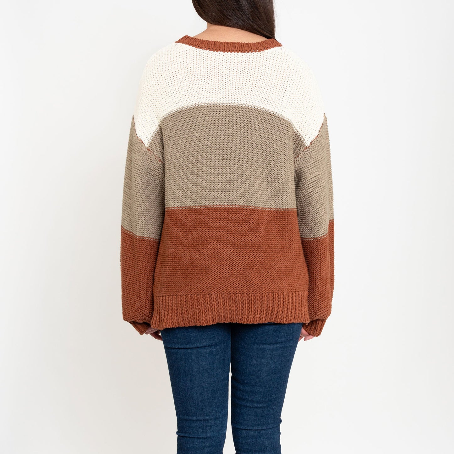 Tierra Color Block Chunky Sweater
