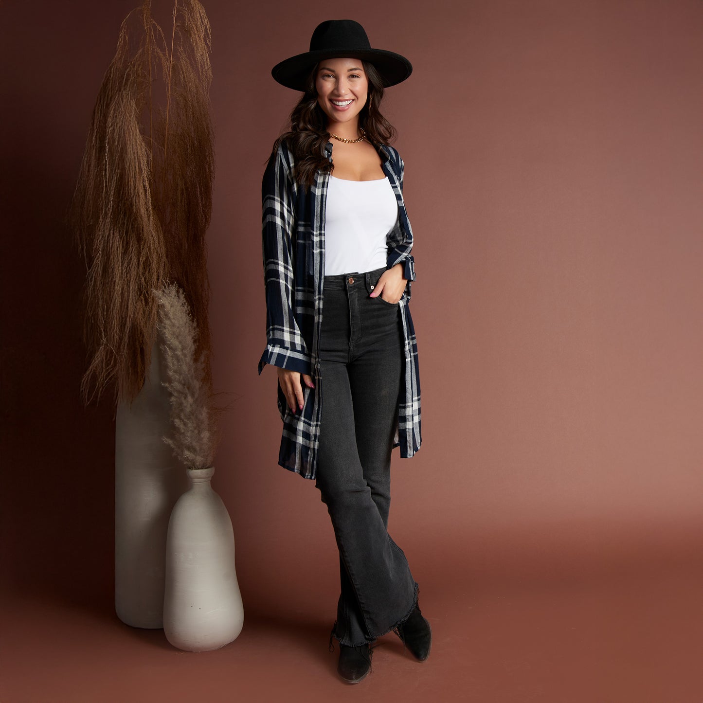 Hunter Plaid Duster