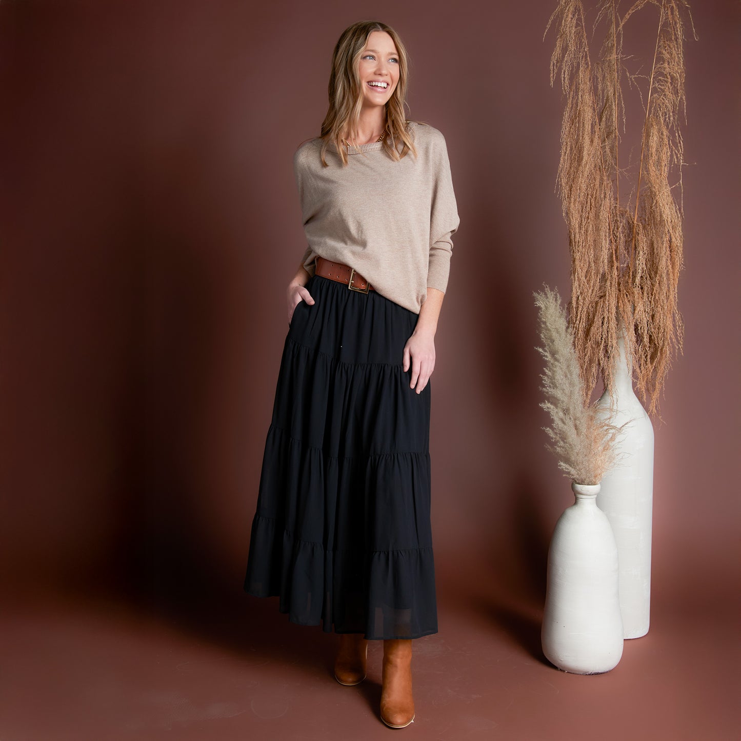 Halsey Relaxed Poncho Sweater