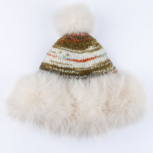 Thea Fur Pom Beanie
