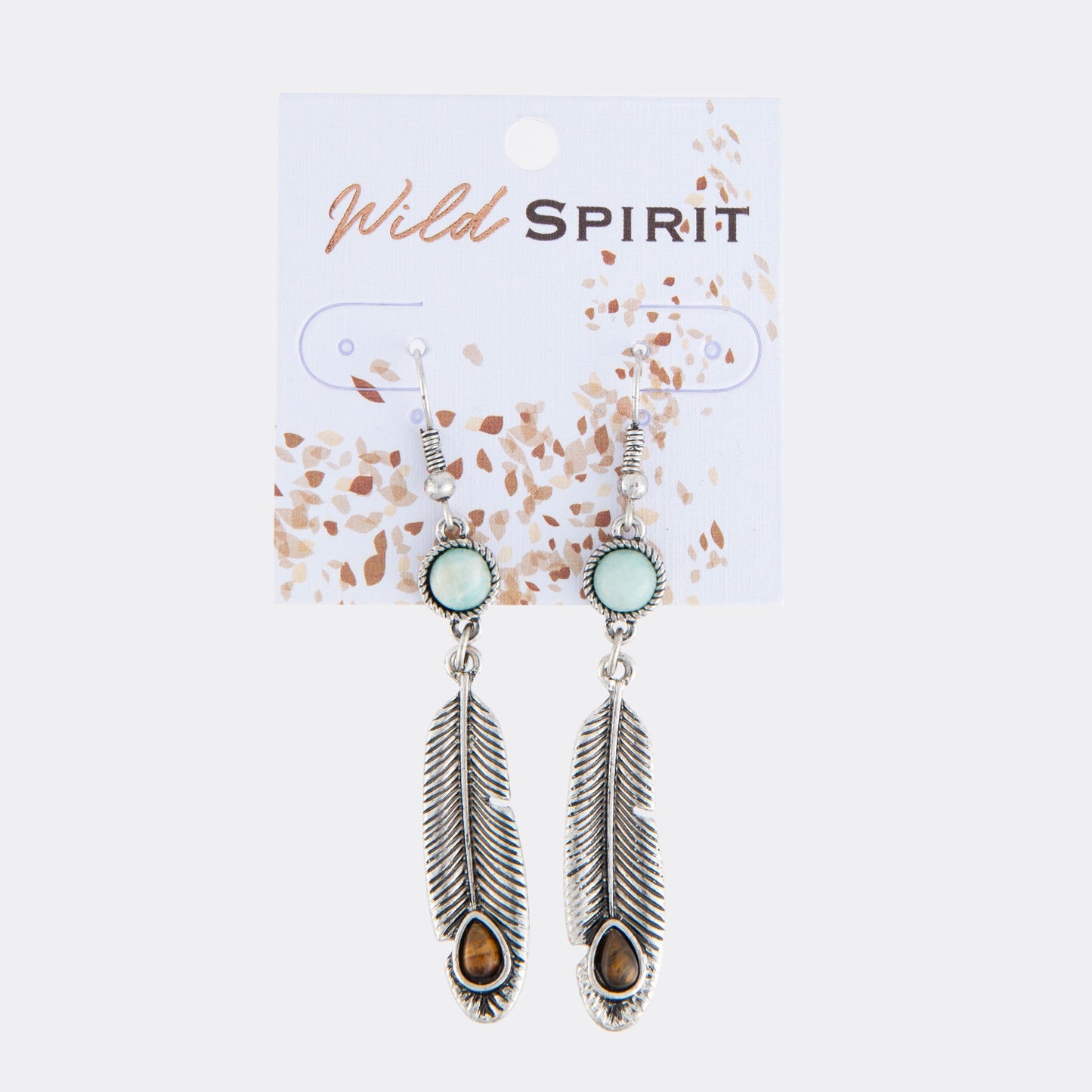Wild Spirit Feather Pendant Earrings