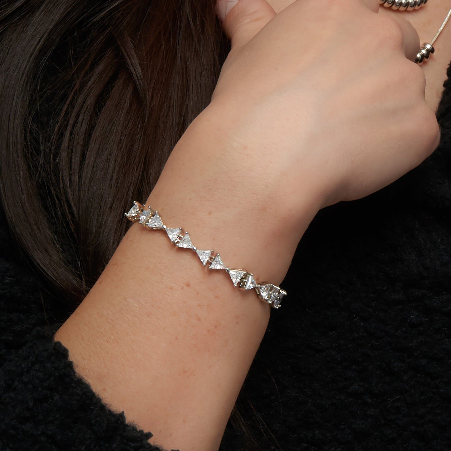 Jocelyn Cubic Zirconia Triangle Tennis Bracelet