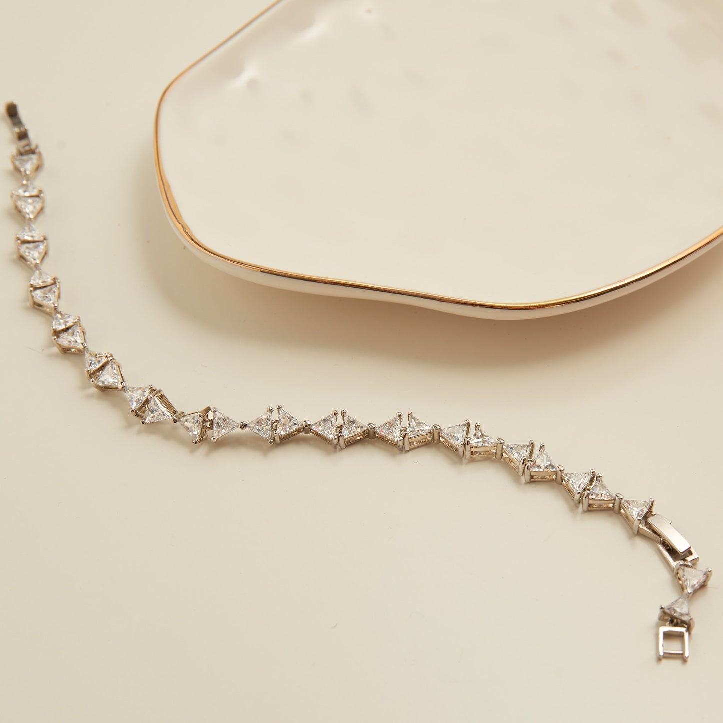 Jocelyn Cubic Zirconia Triangle Tennis Bracelet