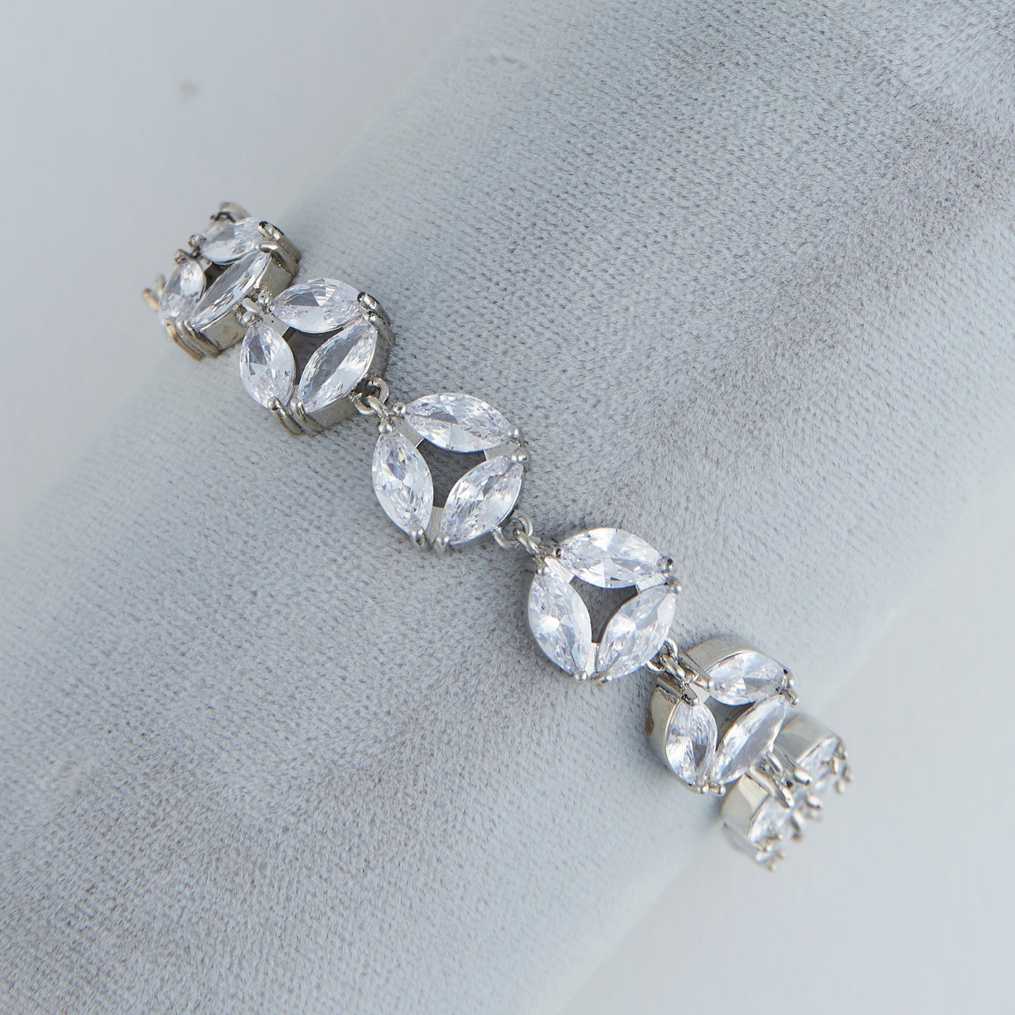 Jocelyn Marquise Cubic Zirconia Tennis Bracelet
