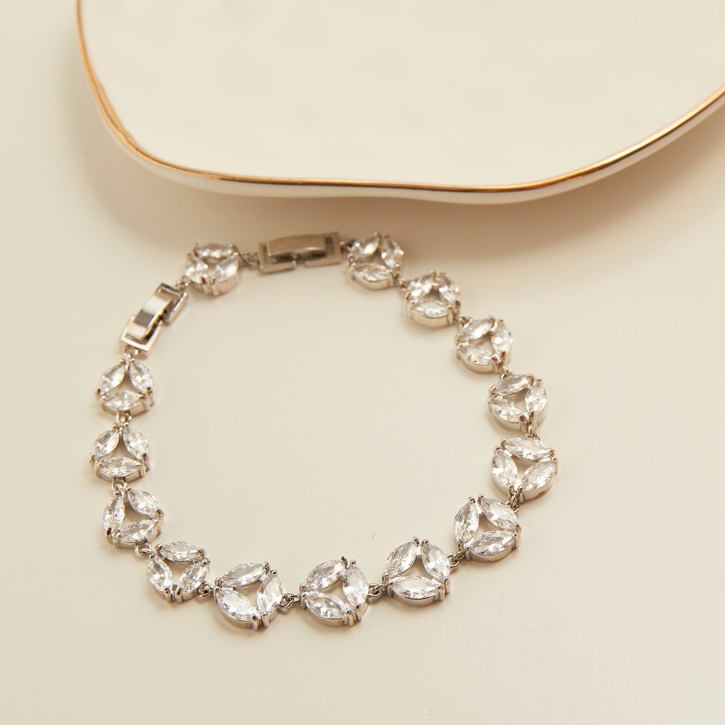 Jocelyn Marquise Cubic Zirconia Tennis Bracelet