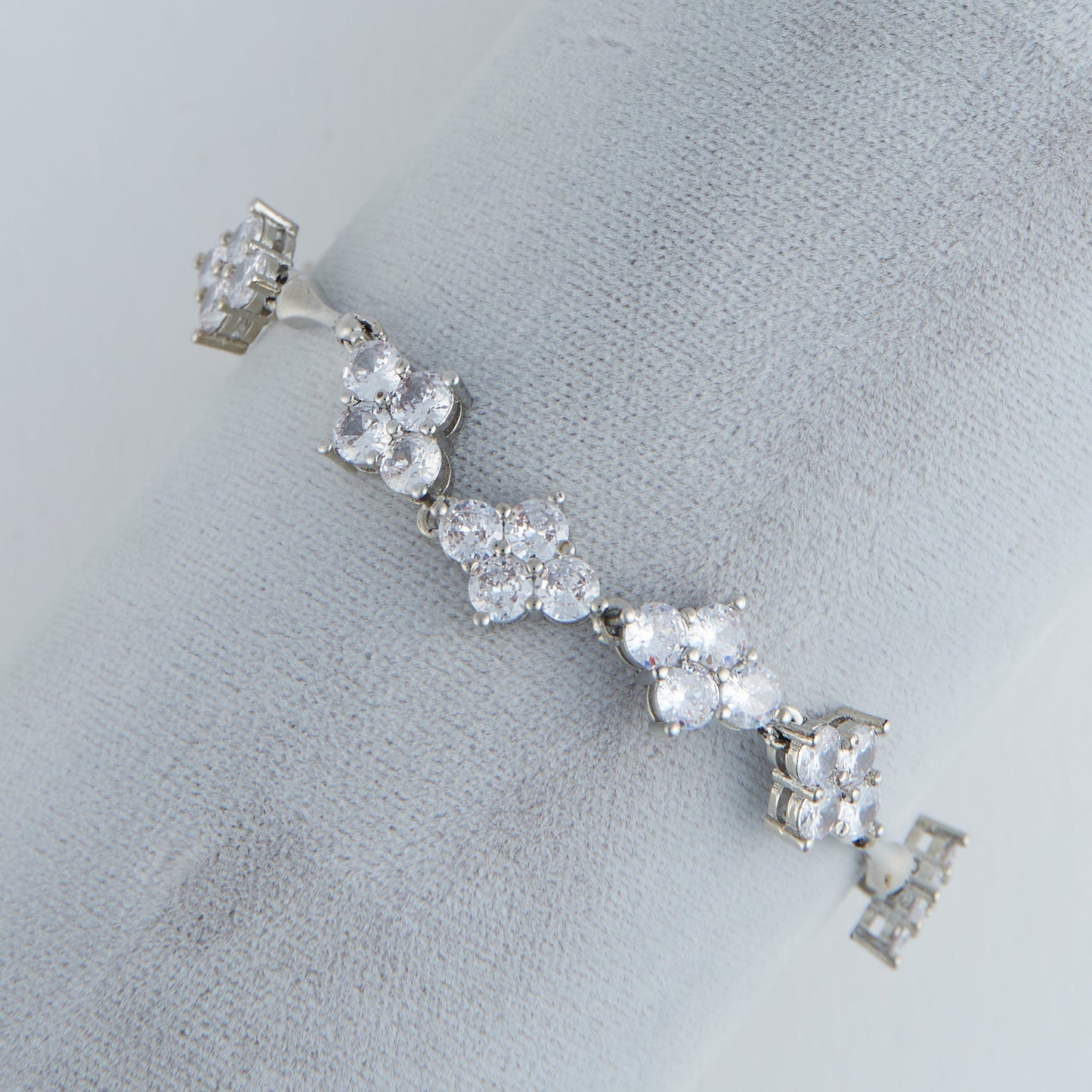 Jocelyn Quatrefoil Cubic Zirconia Tennis Bracelet