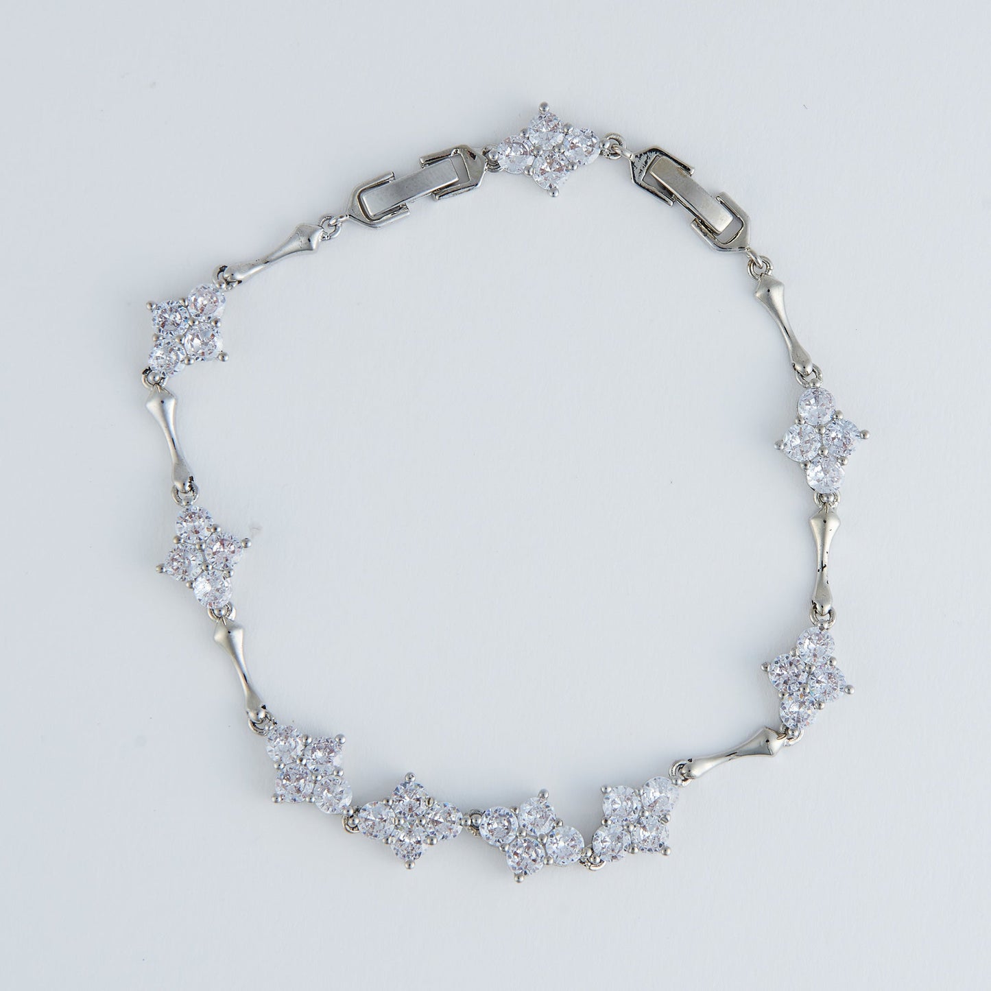 Jocelyn Quatrefoil Cubic Zirconia Tennis Bracelet